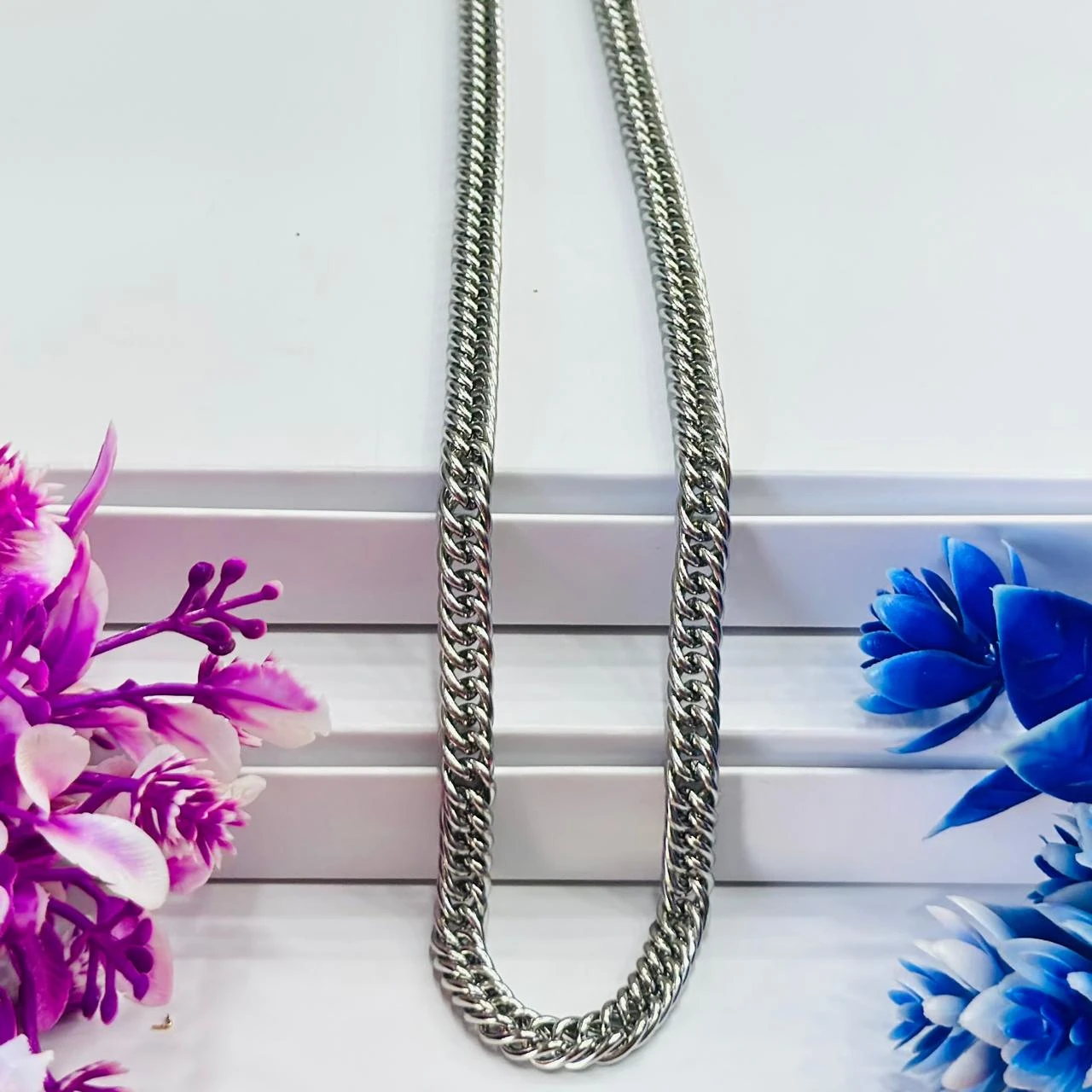 Fashion Frill Silver Chain For Boys Chain