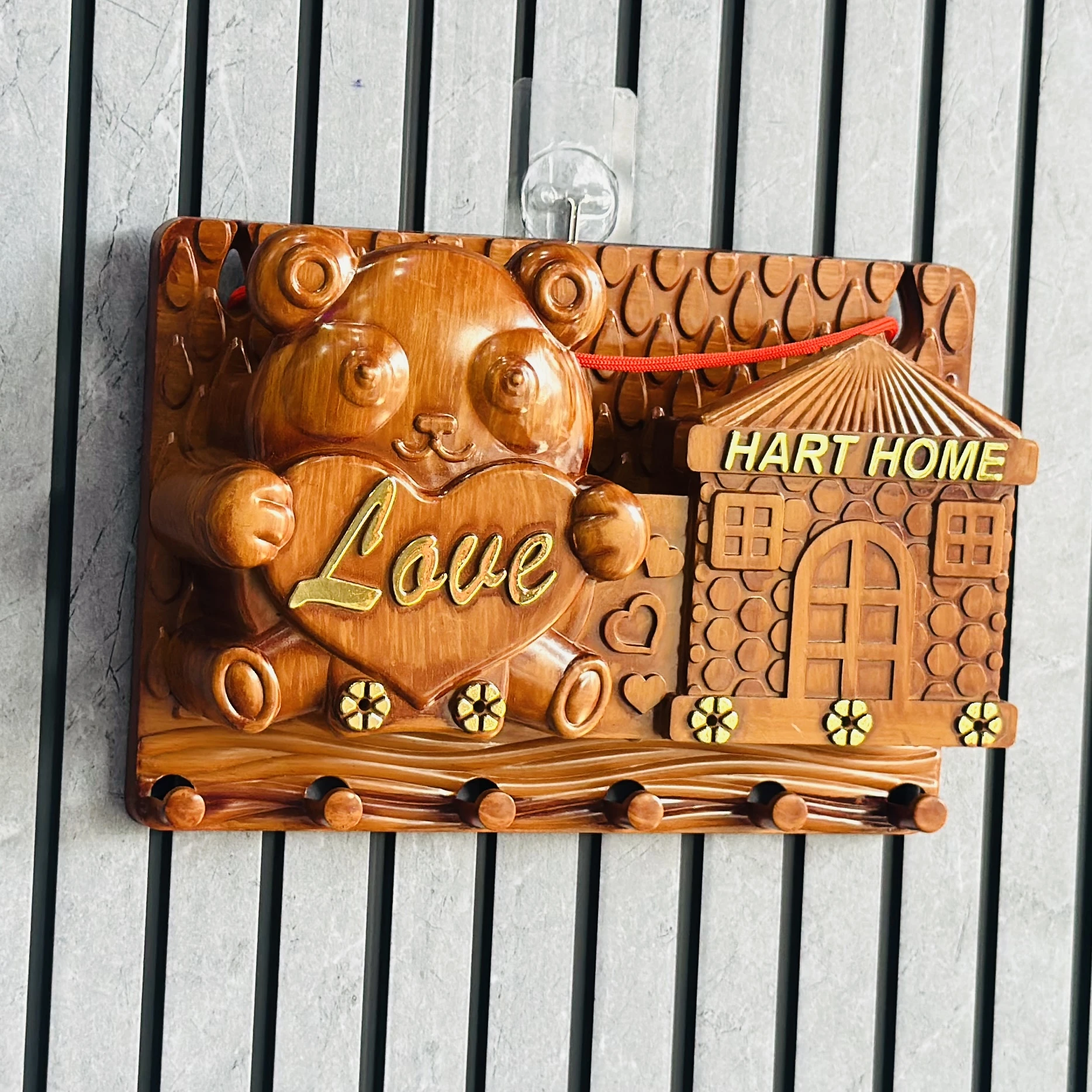 Wooden key holder (SKU-45C2SG)