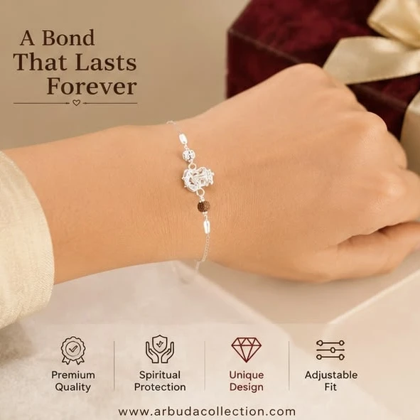 Silver plated Rakhi