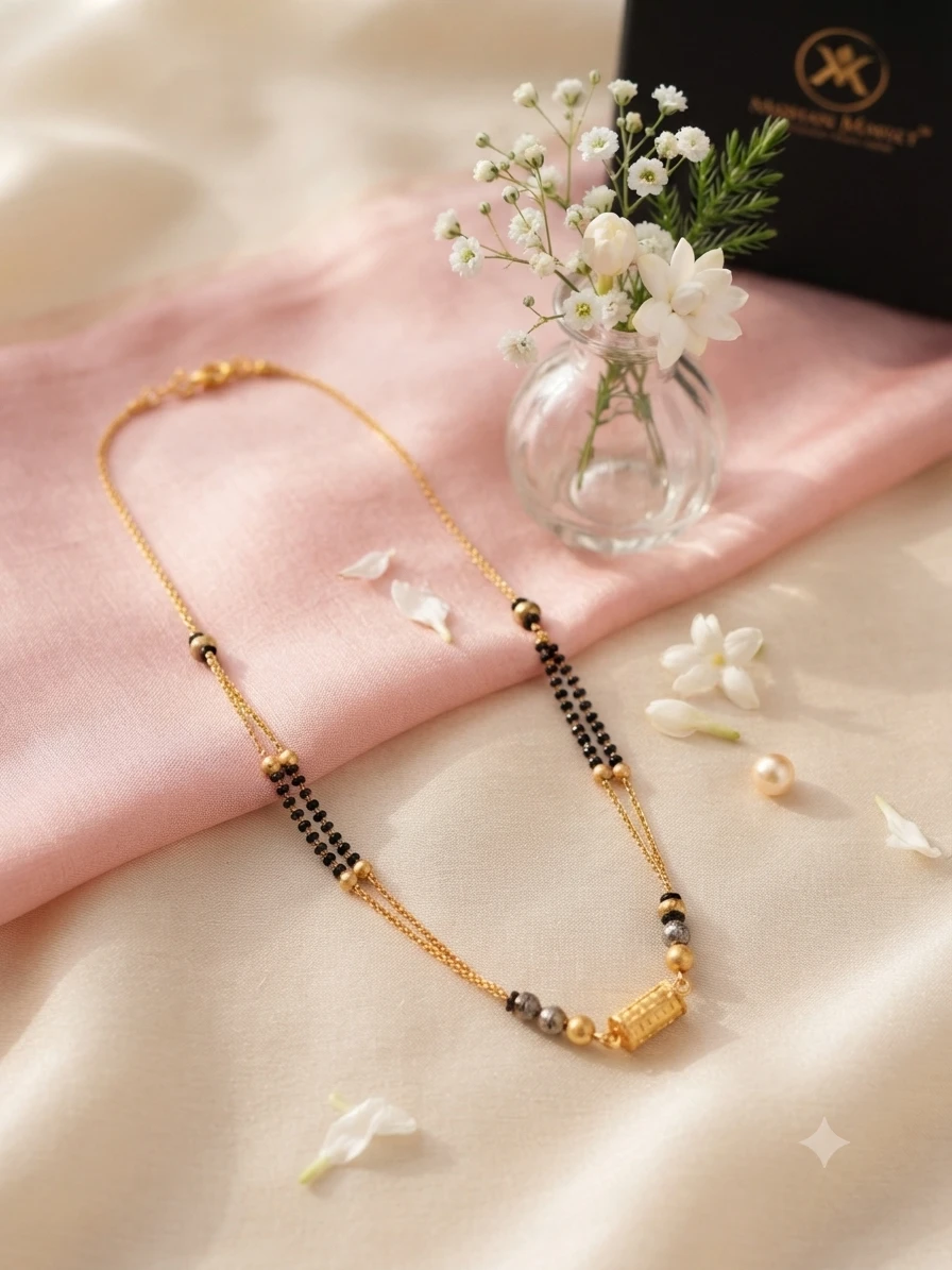 Gold plated, multi-layered mangalsutra