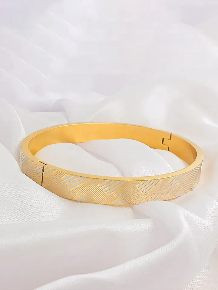 Sterling Silver Platinum Plated Men's Kada for Men