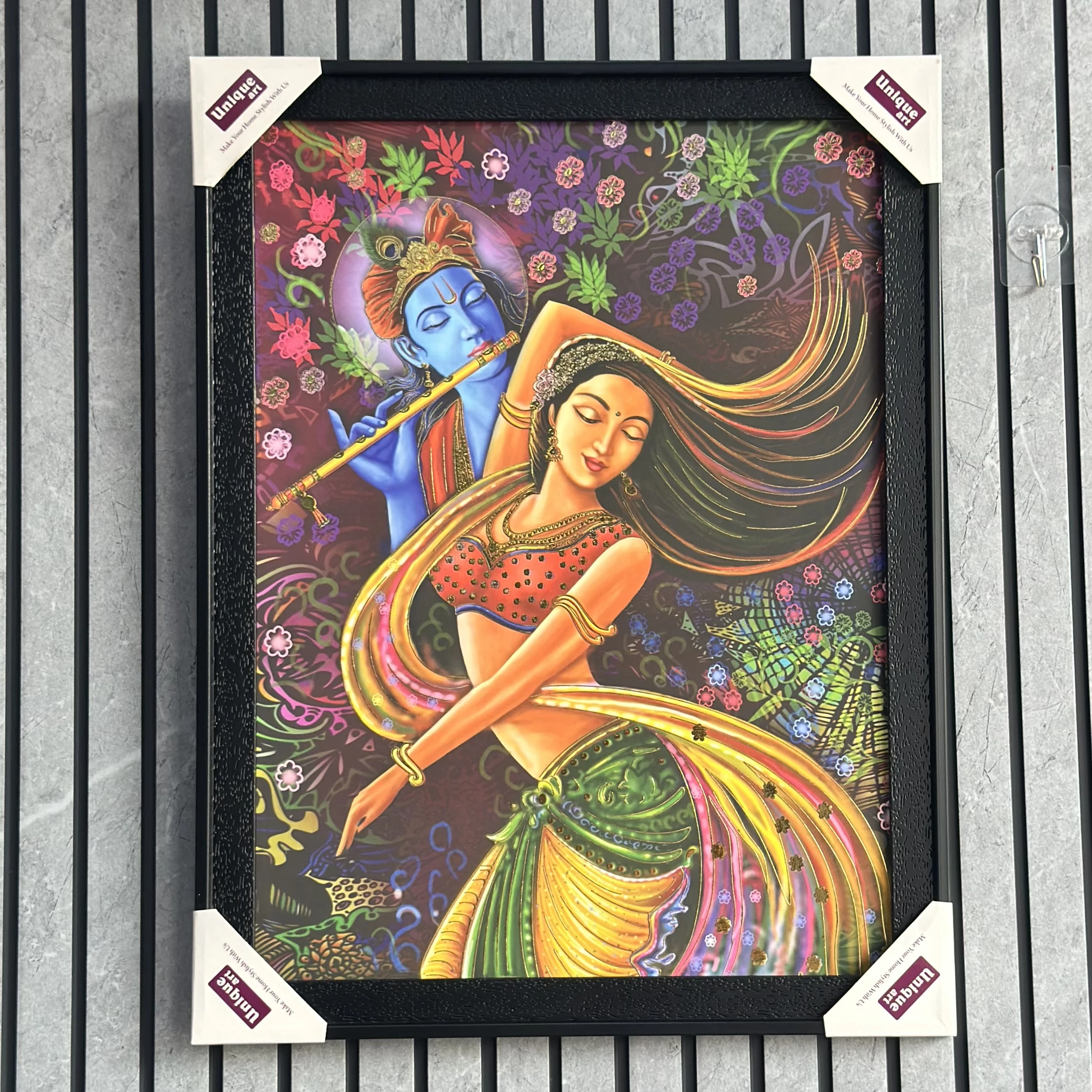 Radha Krishna Framed Wall Painting(SKU-BDHV5R)