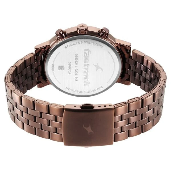 Fastrack Tick Tock Brown Dial Watch (Model No . 3287QM01)