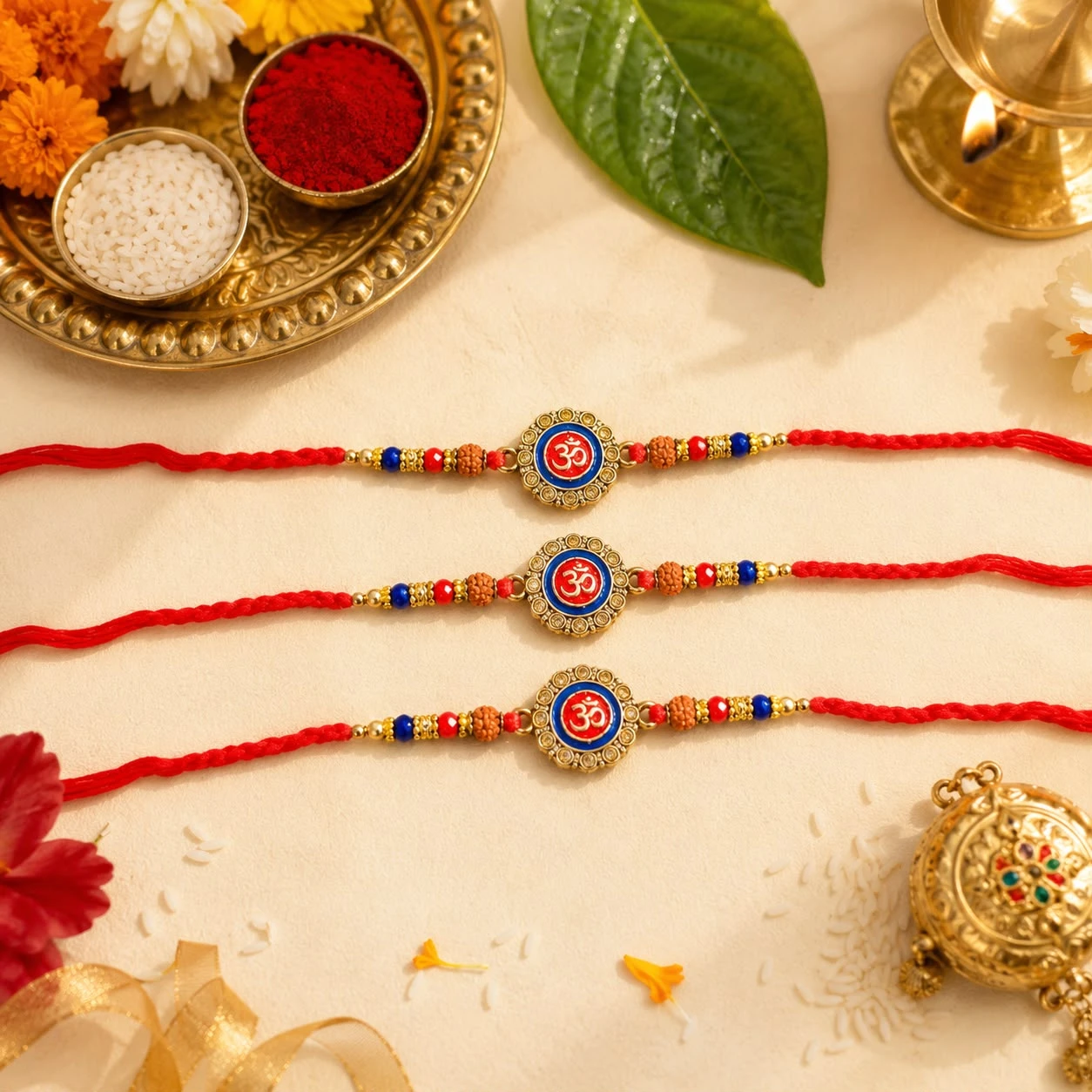 Traditional Raksha Bandhan bracelets,