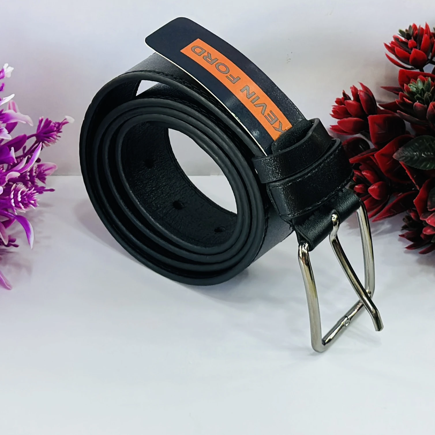 Black "Kevin Ford" men's belt