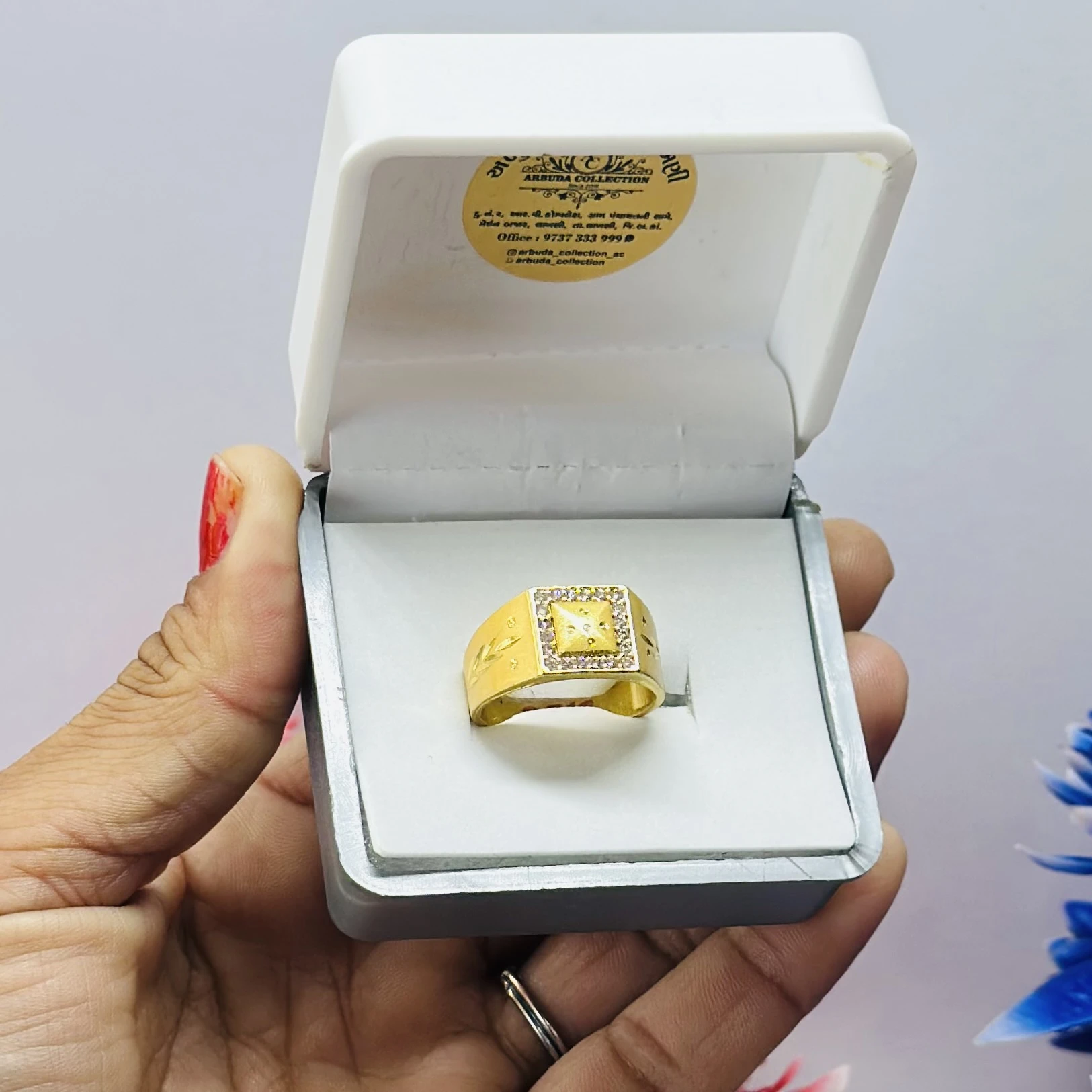 Gold plated men's ring