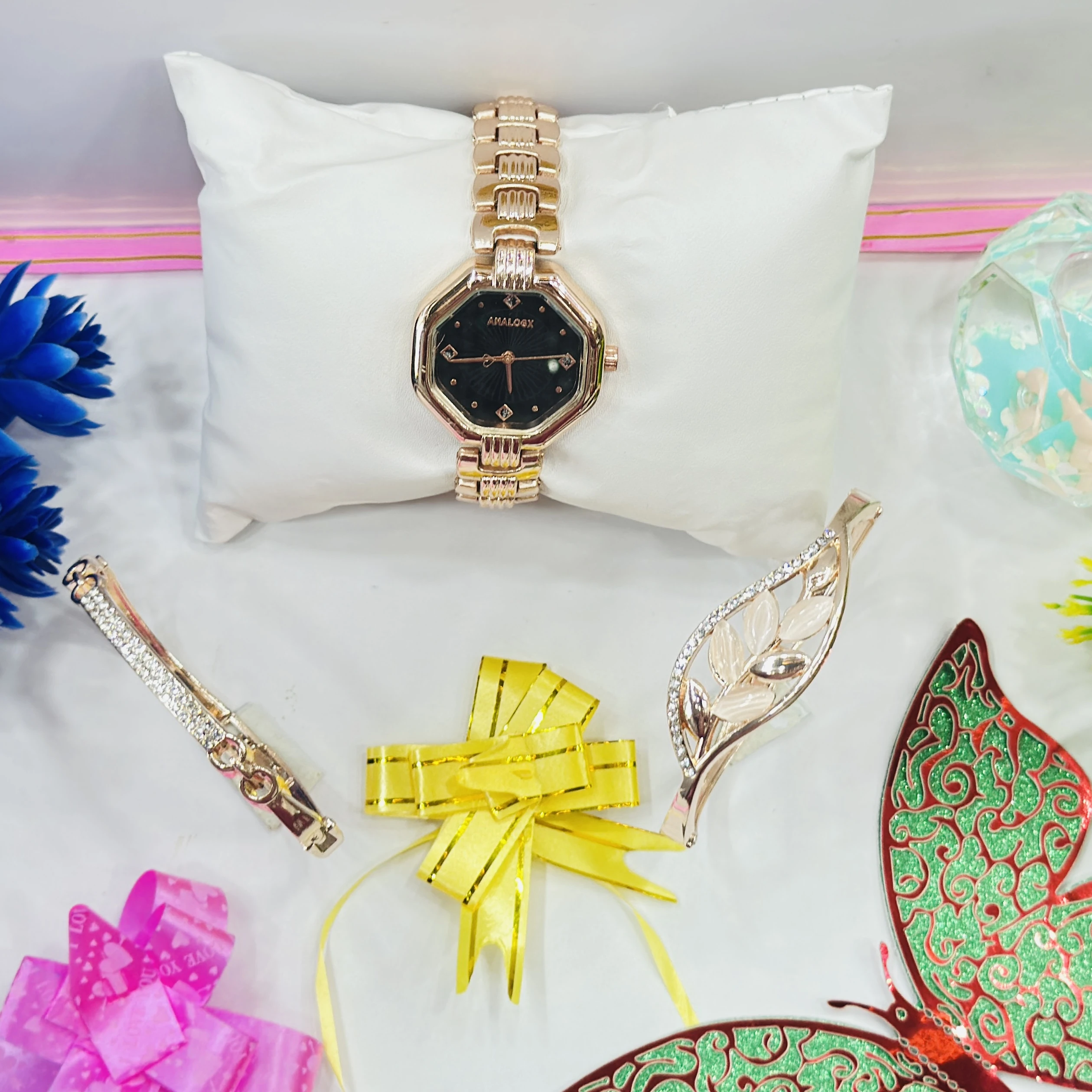 Analogx brand rose gold-colored watch