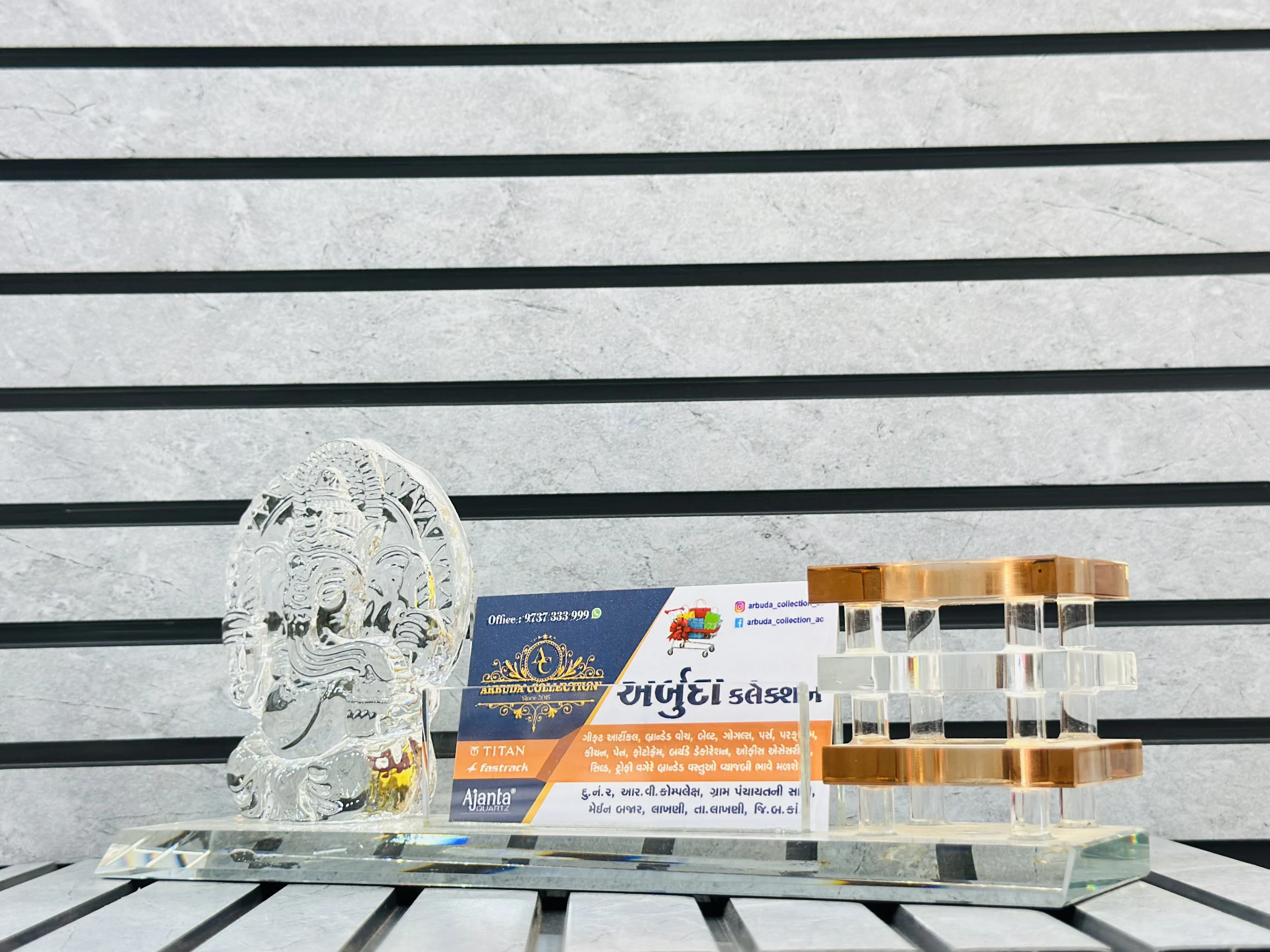 Crystal and acrylic desk items(SKU-JFLR78)