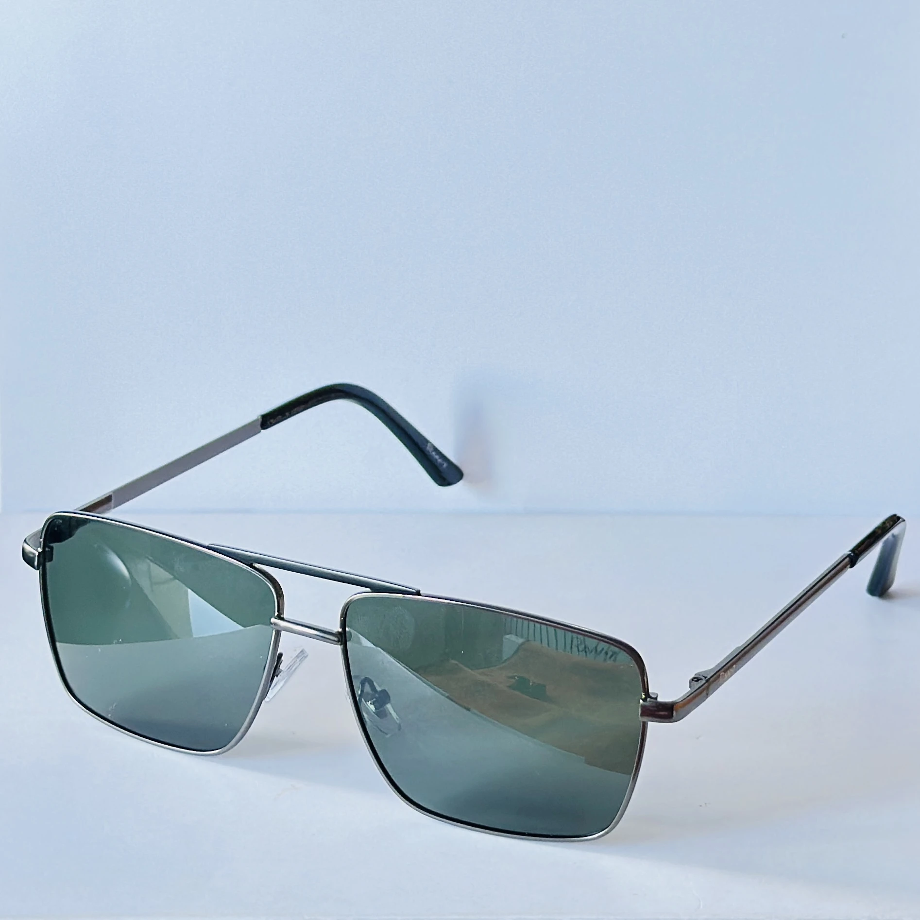 Rectangular sunglasses resemble