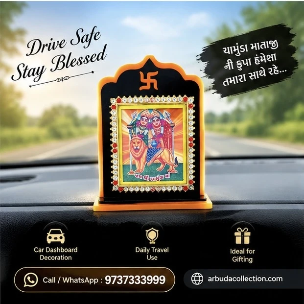 Chamunda Mata Car Dashboard Idol