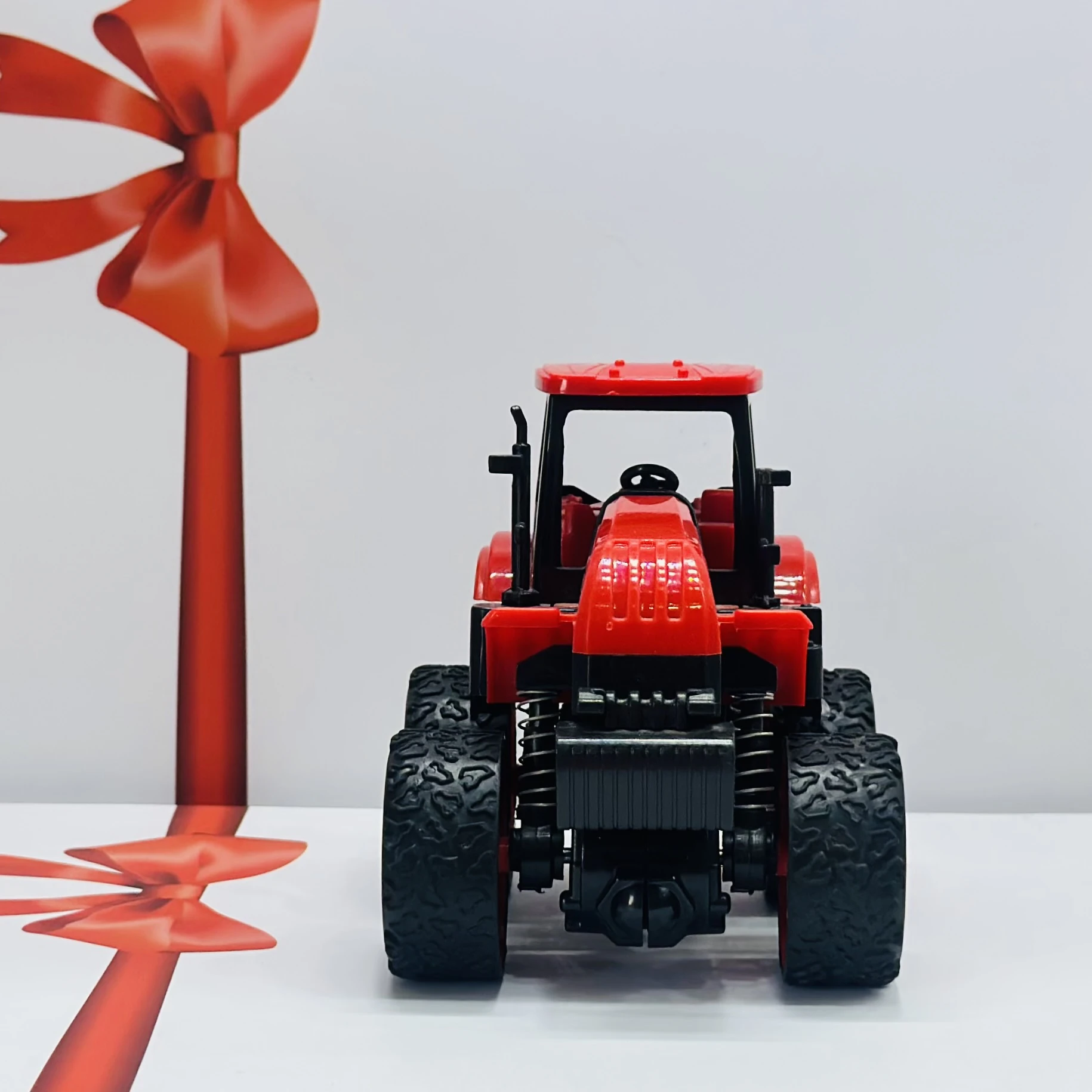 Red toy tractor
