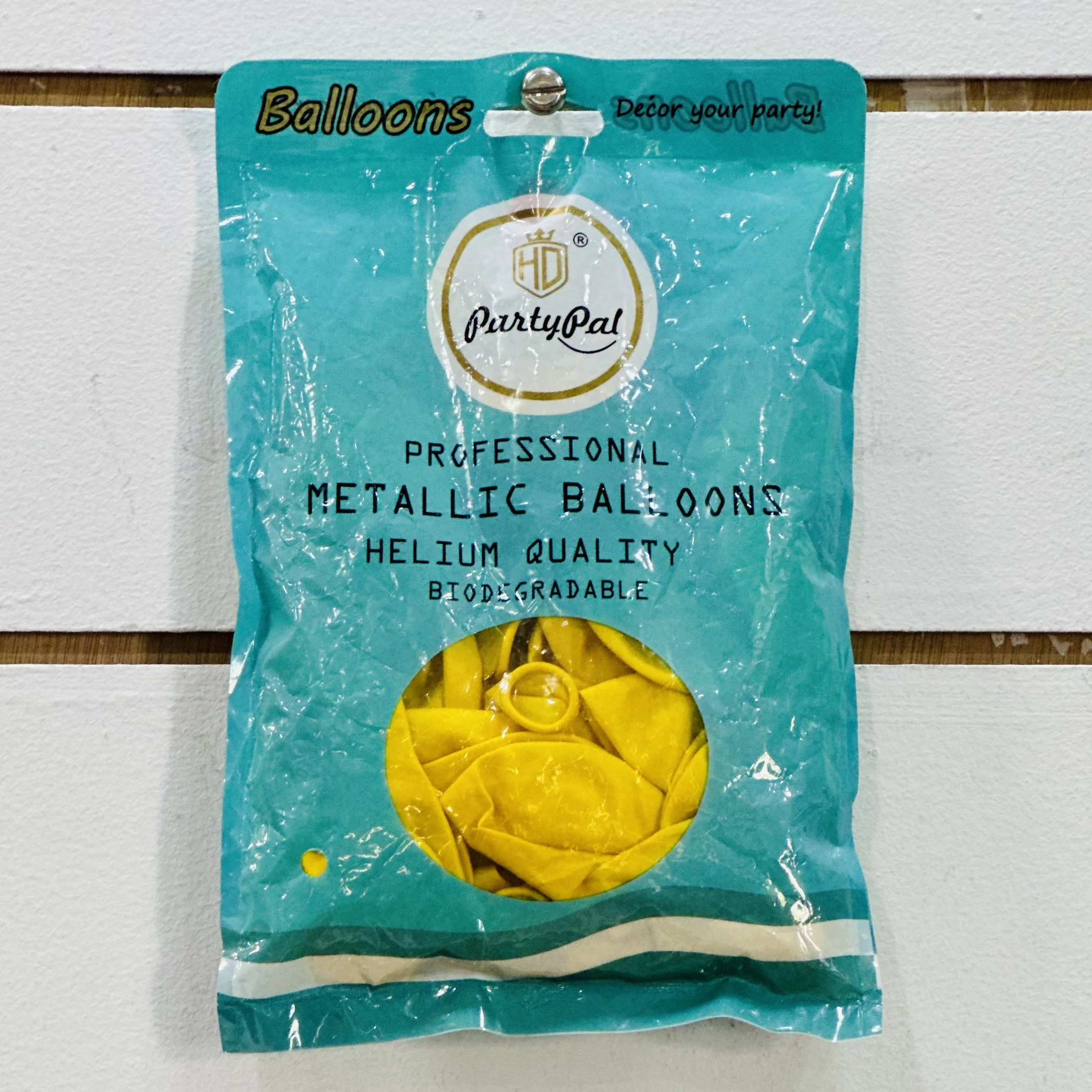 Package of HD PartyPal Professional Metallic Balloons.