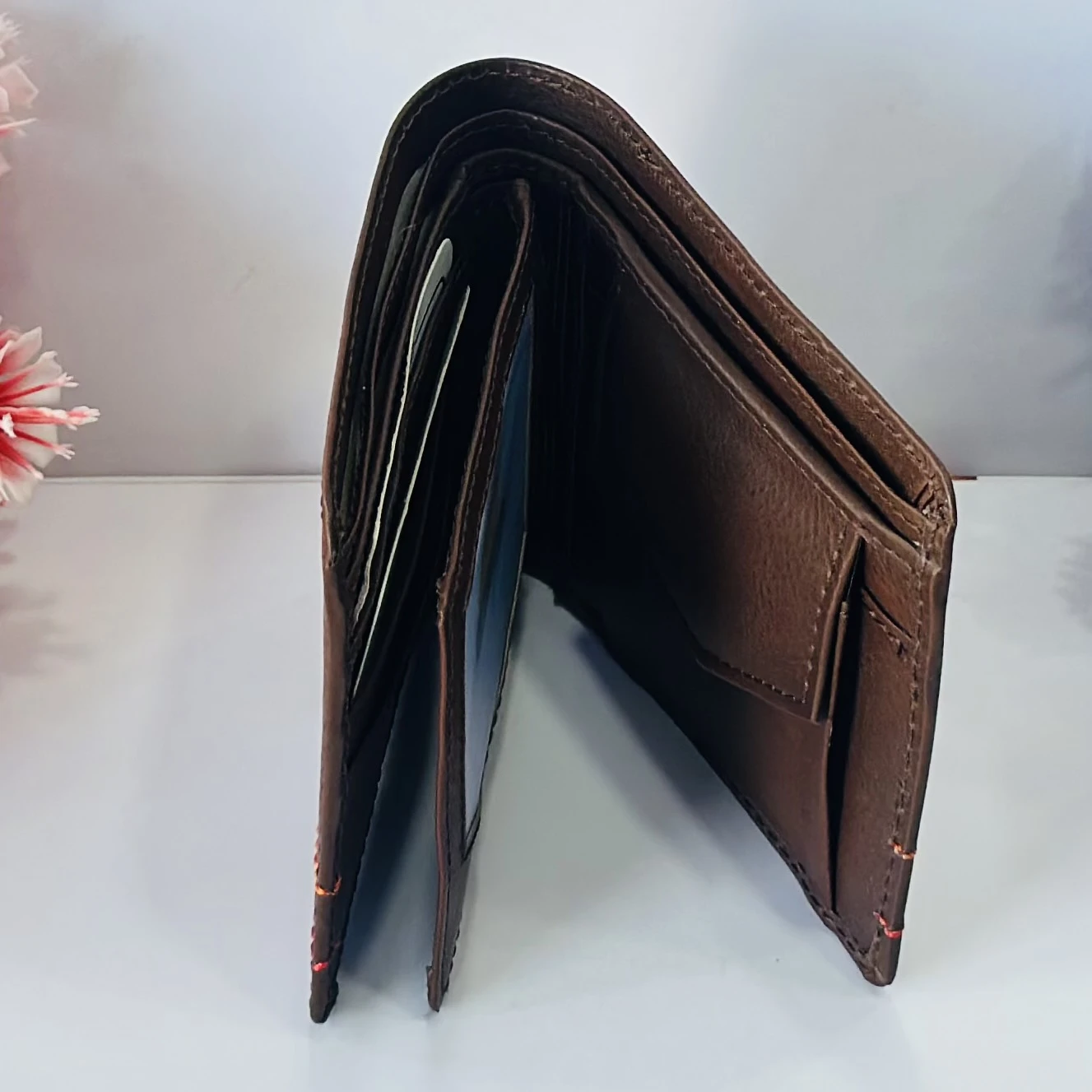 WOODLAND Mens Leather Utility Wallet (Tan
