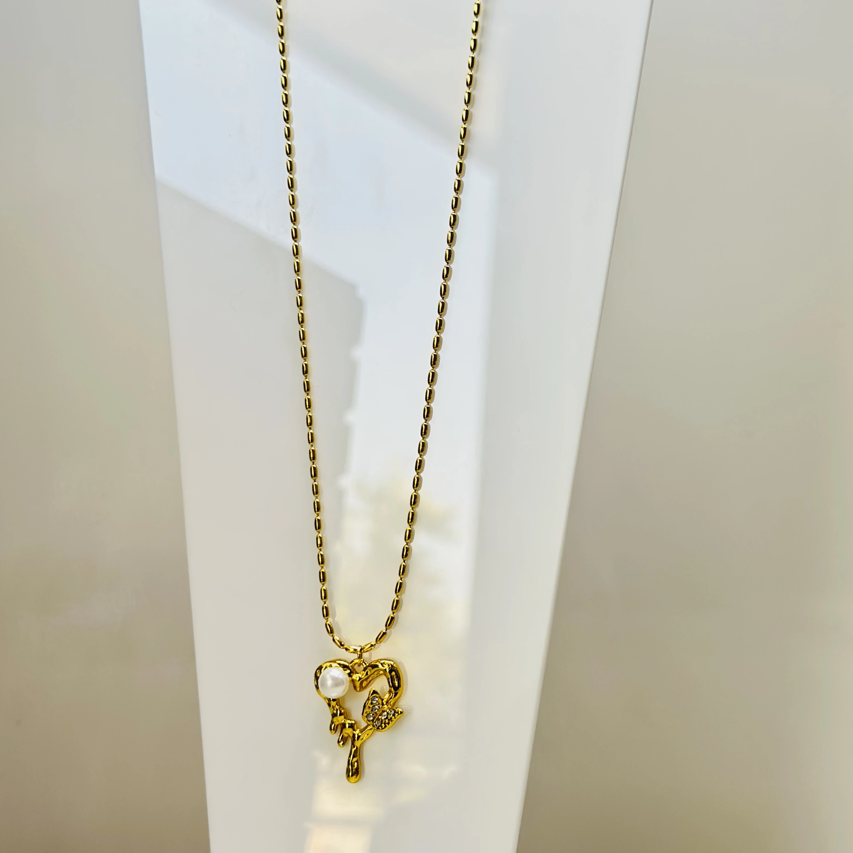 Gold plated heart shaped pendant