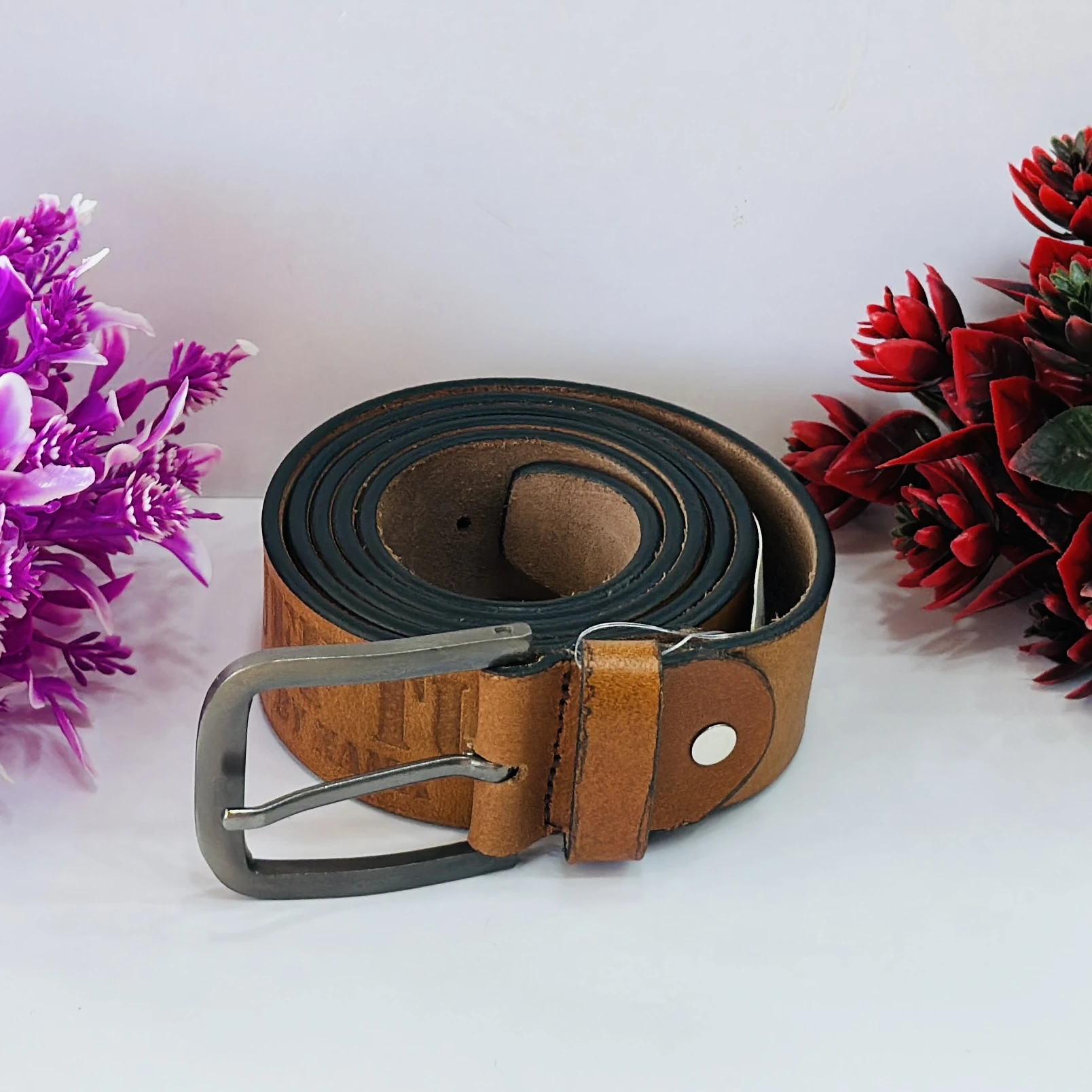 Men's Real Leather Ratchet Dress Belt