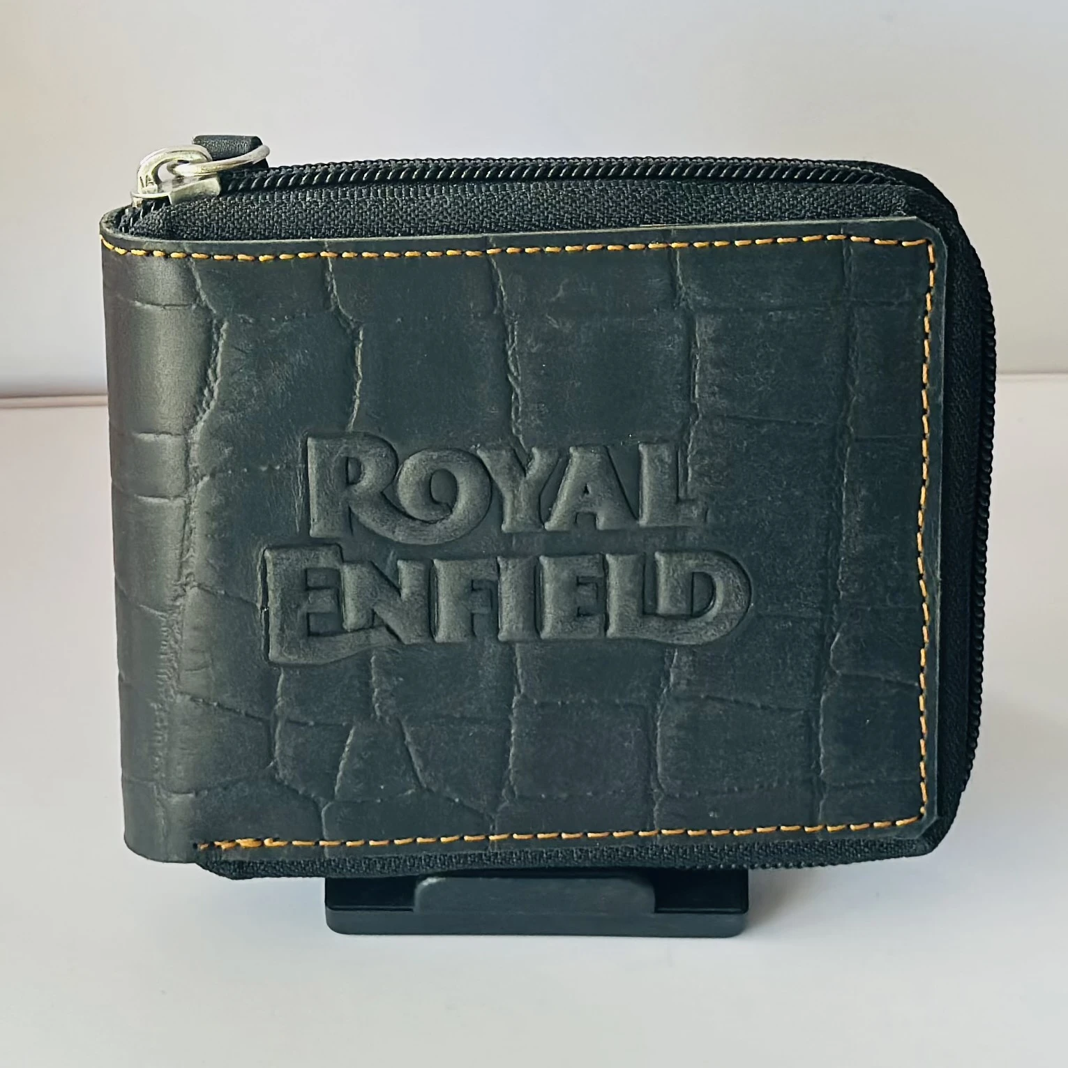 Black Royal Enfield leather wallet