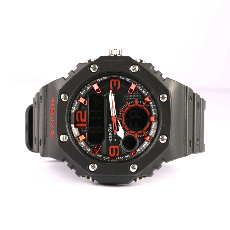 EXPONI Hugeman analog-digital watch.