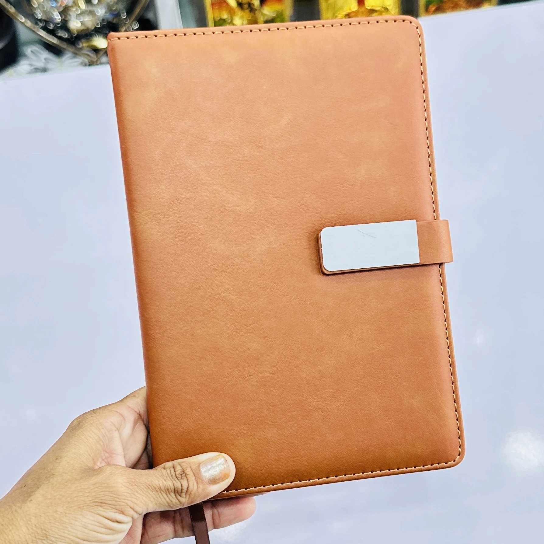 SWISS HORN artificial PU leather diary