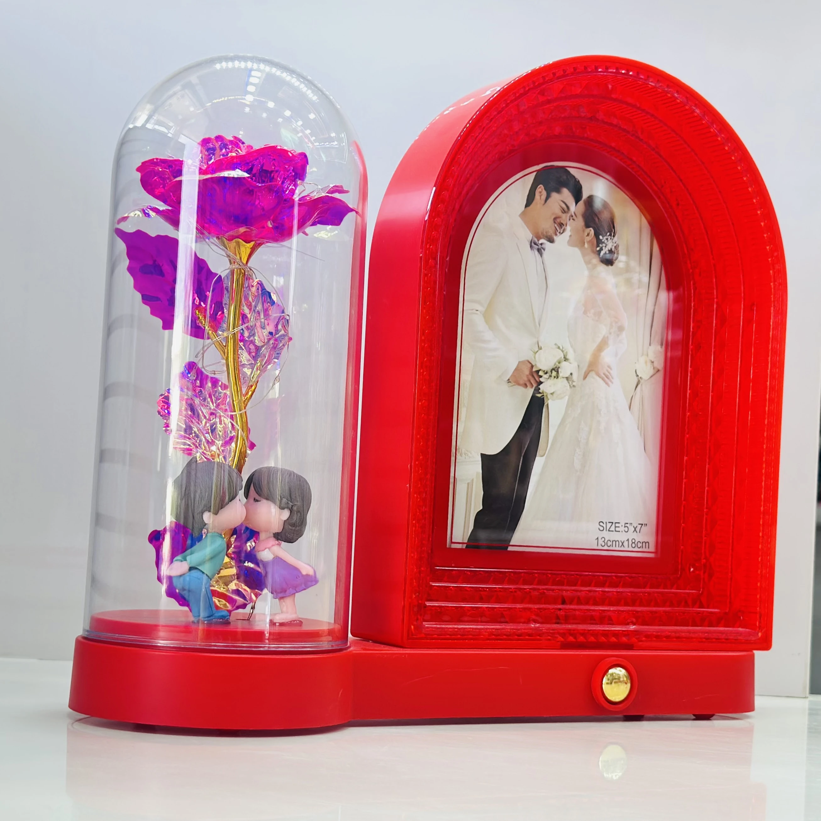 Rose Couple LED Photo Frame (SKU-5K7BE3)