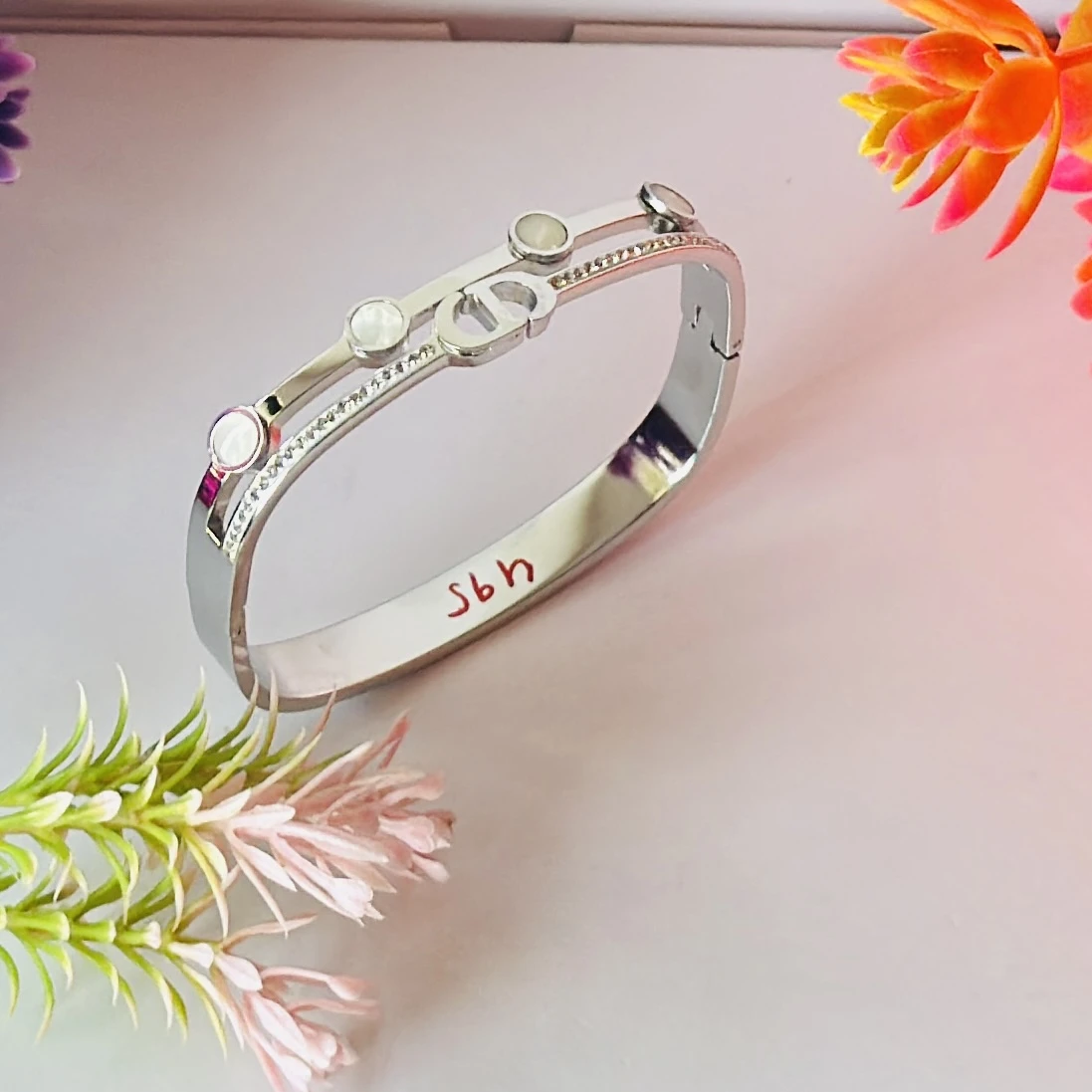 Silver toned cuff bracelet