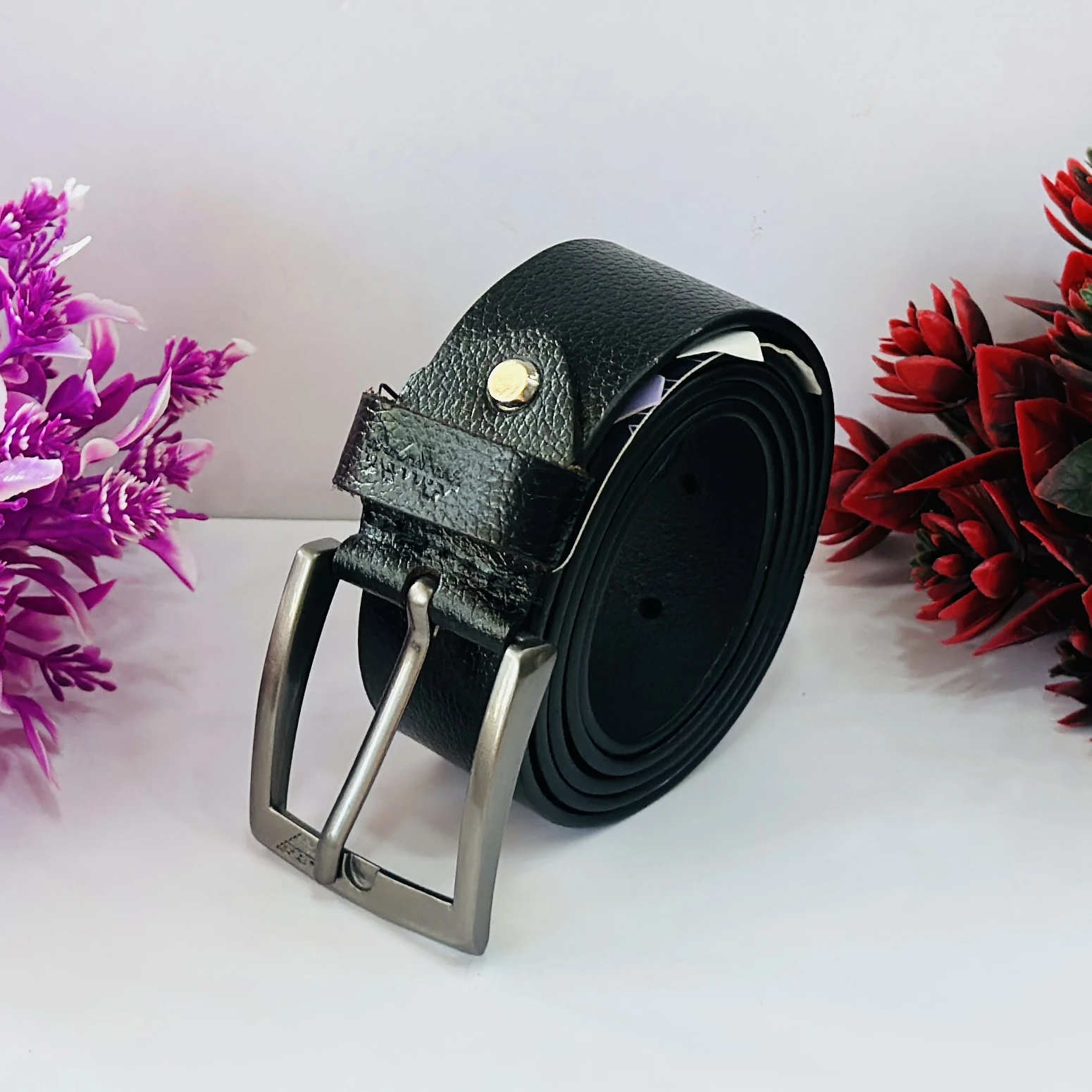 Leather Striped Belt