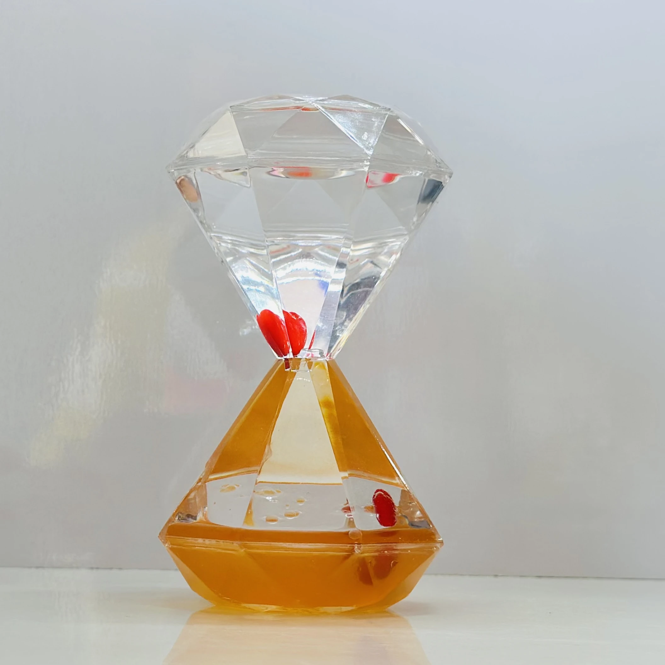 Antique Orange Liquid Sand Timer Decorative Item Showpiece(SKU-84AUUF)