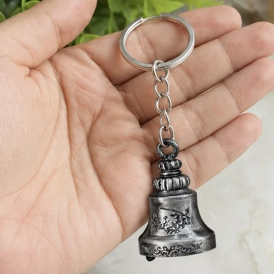Tibetan-style "guardian bell" keychain