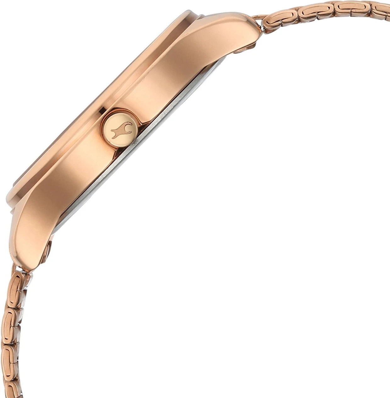 Fastrack Stunners Green Dial Rose Gold MetalStrap Analog Watch  - For Girls NT6296WM02