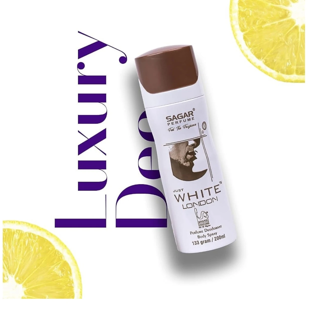 Sagar Just White London Deodorant Spray.