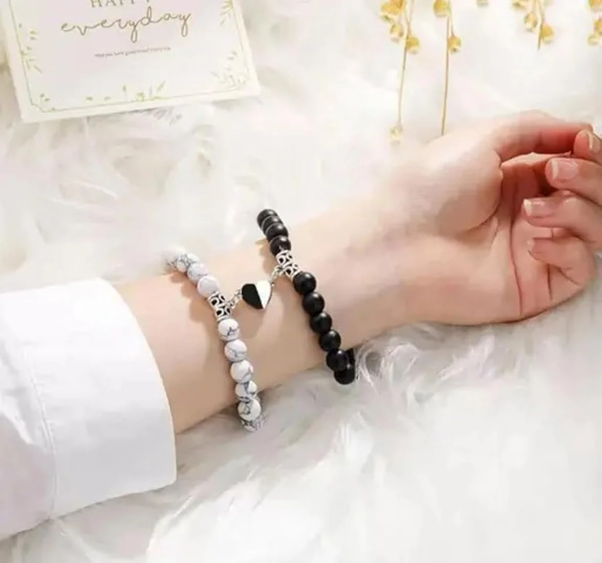 Magnetic Couples Bracelets 2 Pcs Matching