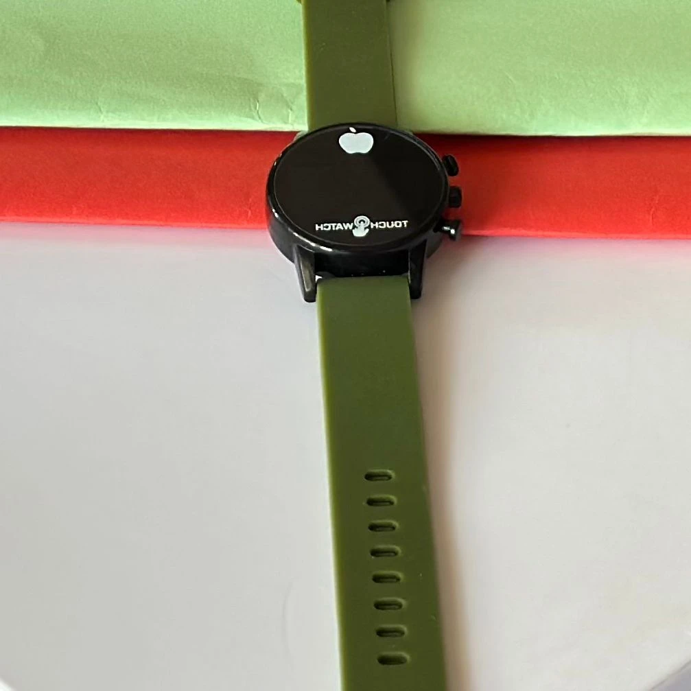 Green digital watch