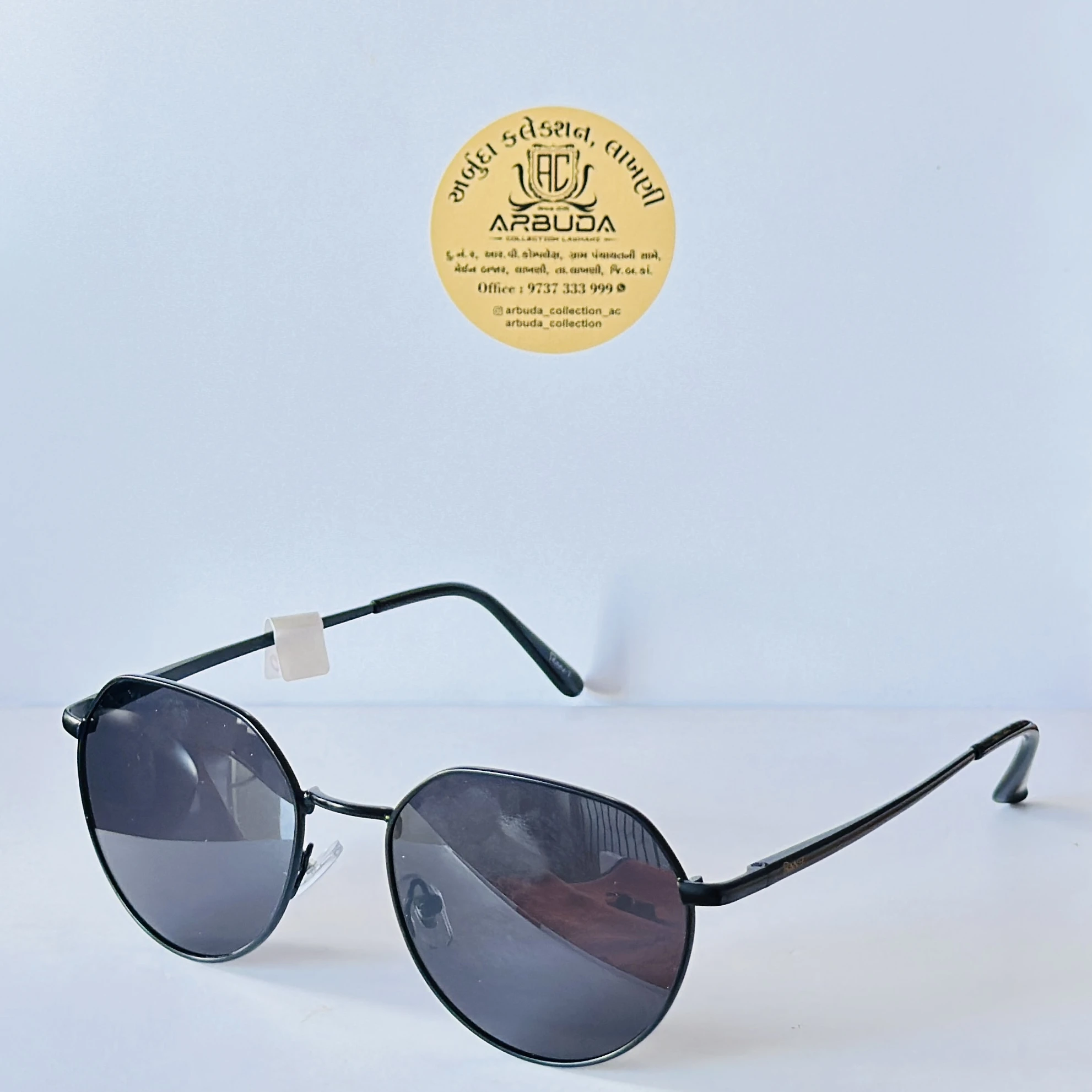pair of retro square aviator sunglasses