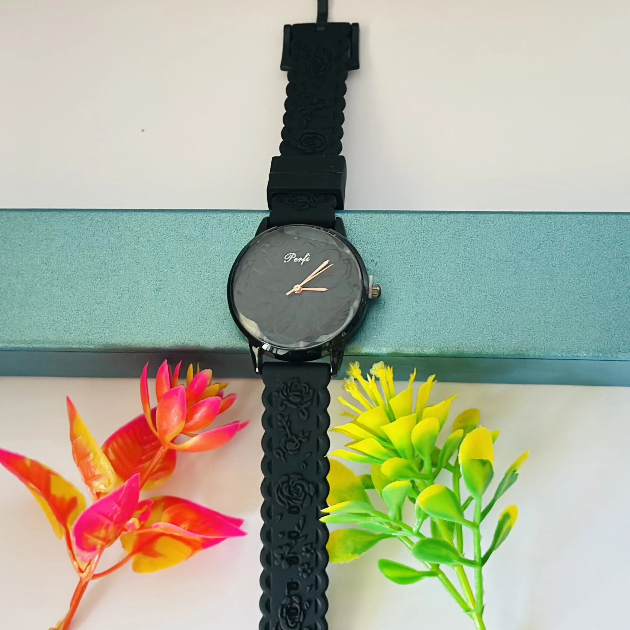 Black analog women's watch
