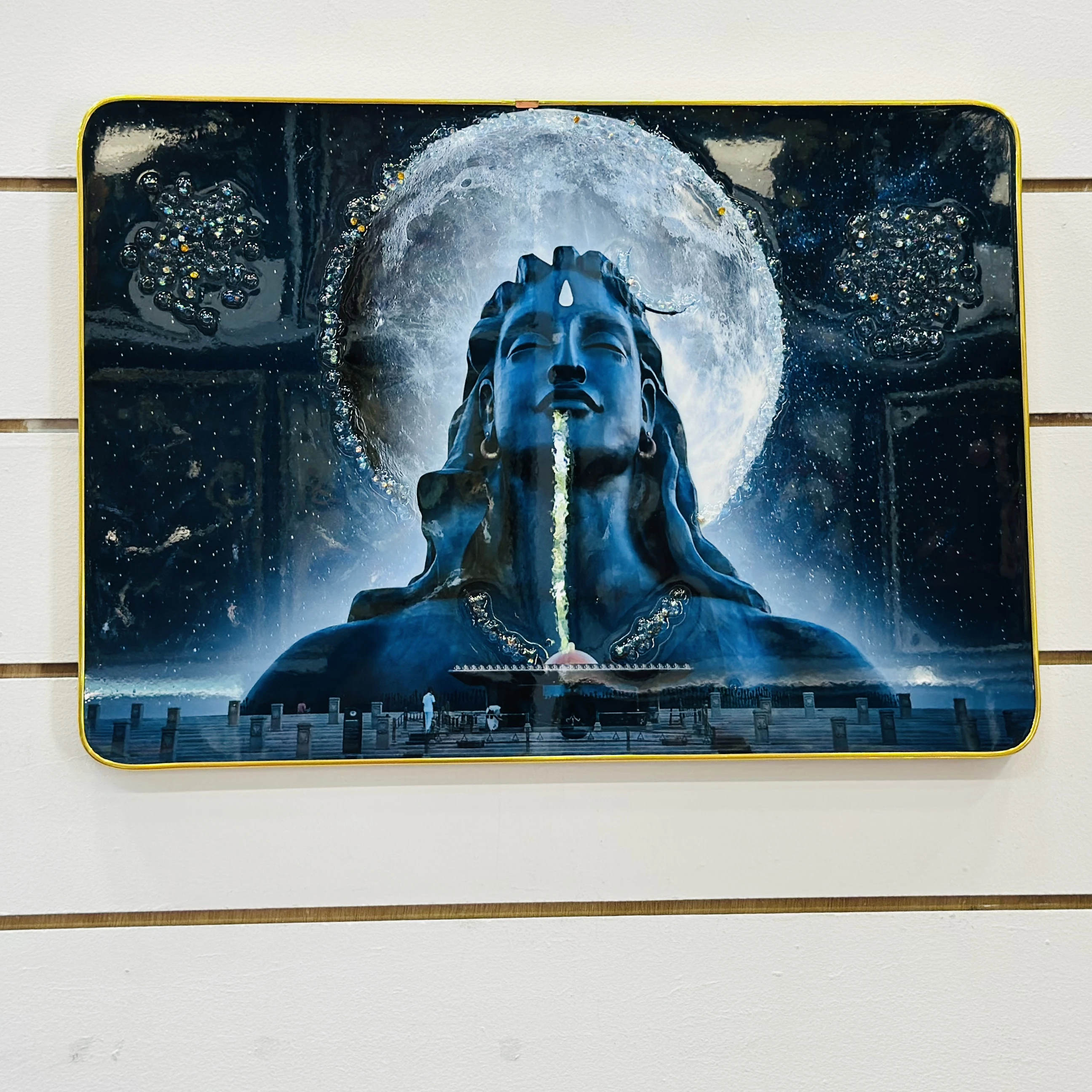Wall painting of the Adiyogi Shiva statue. (SKU-BUV3CV)