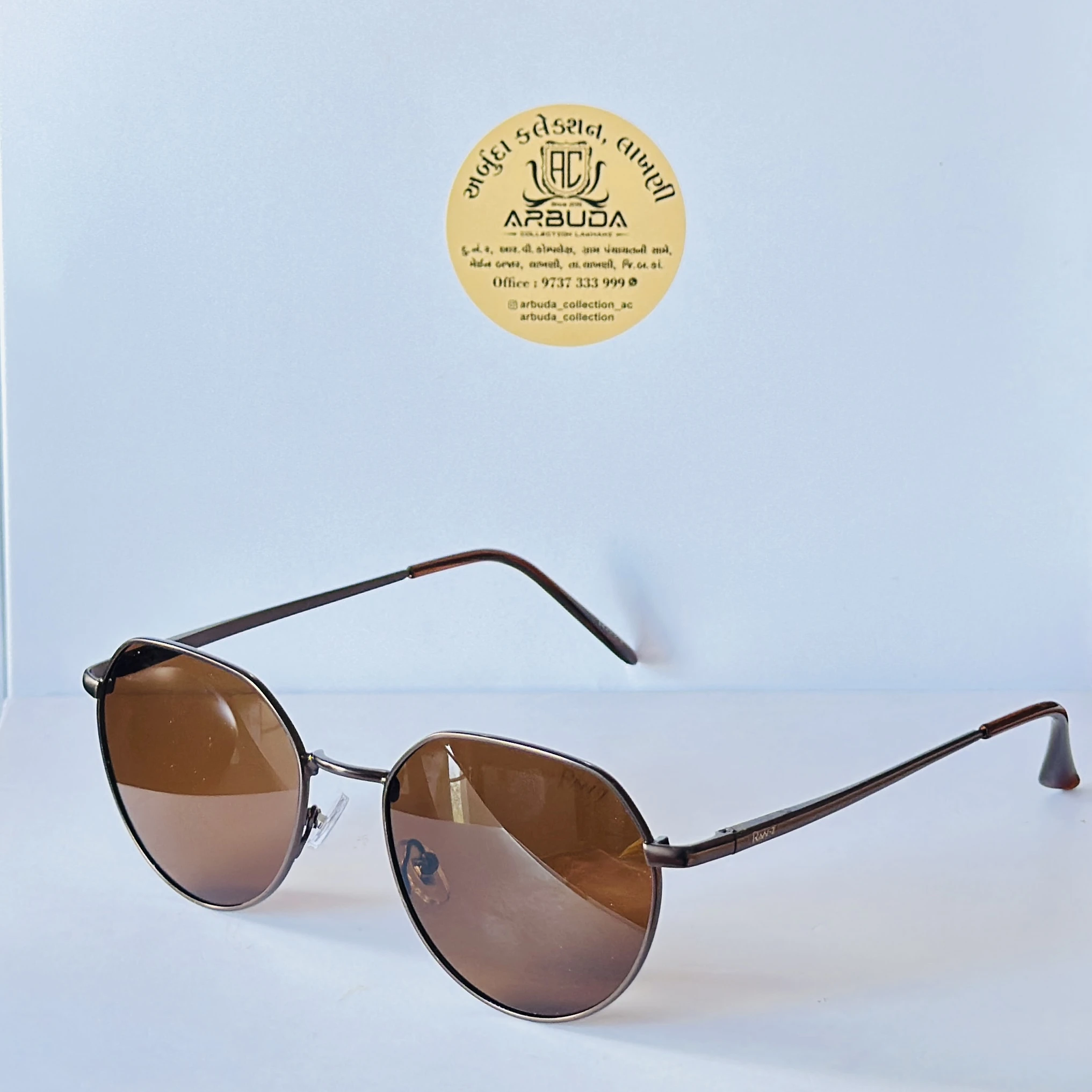 unisex geometric metal sunglasses