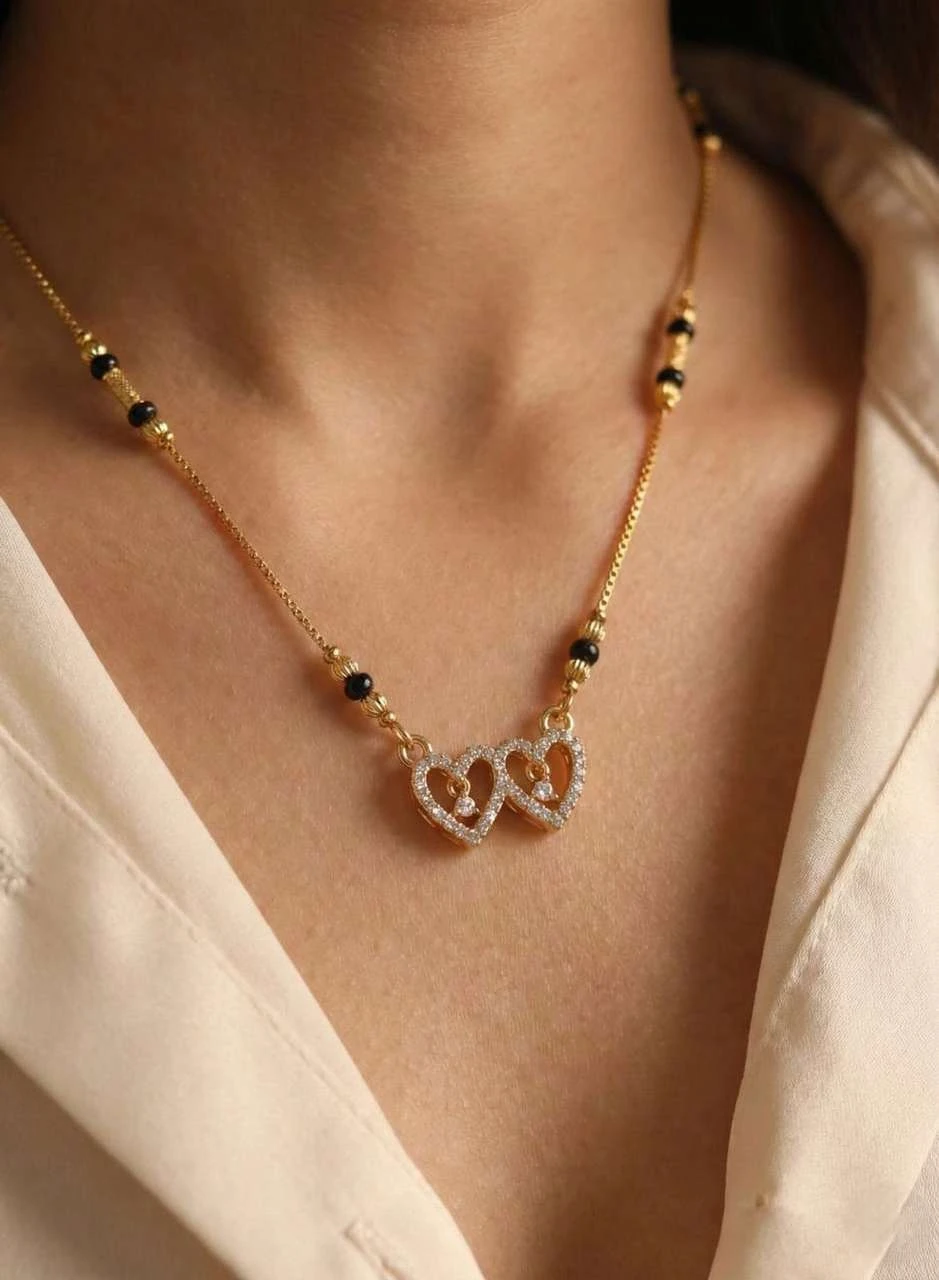 Gold plated mangalsutra