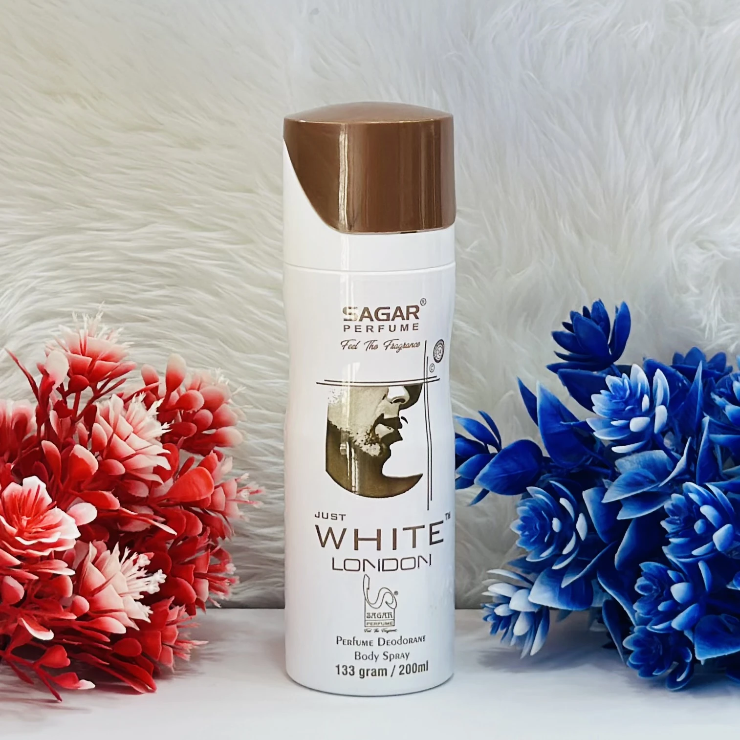 Sagar Just White London Deodorant Spray.