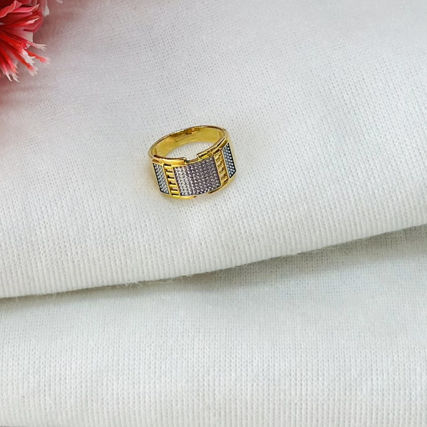 22K gold-plated men's ring