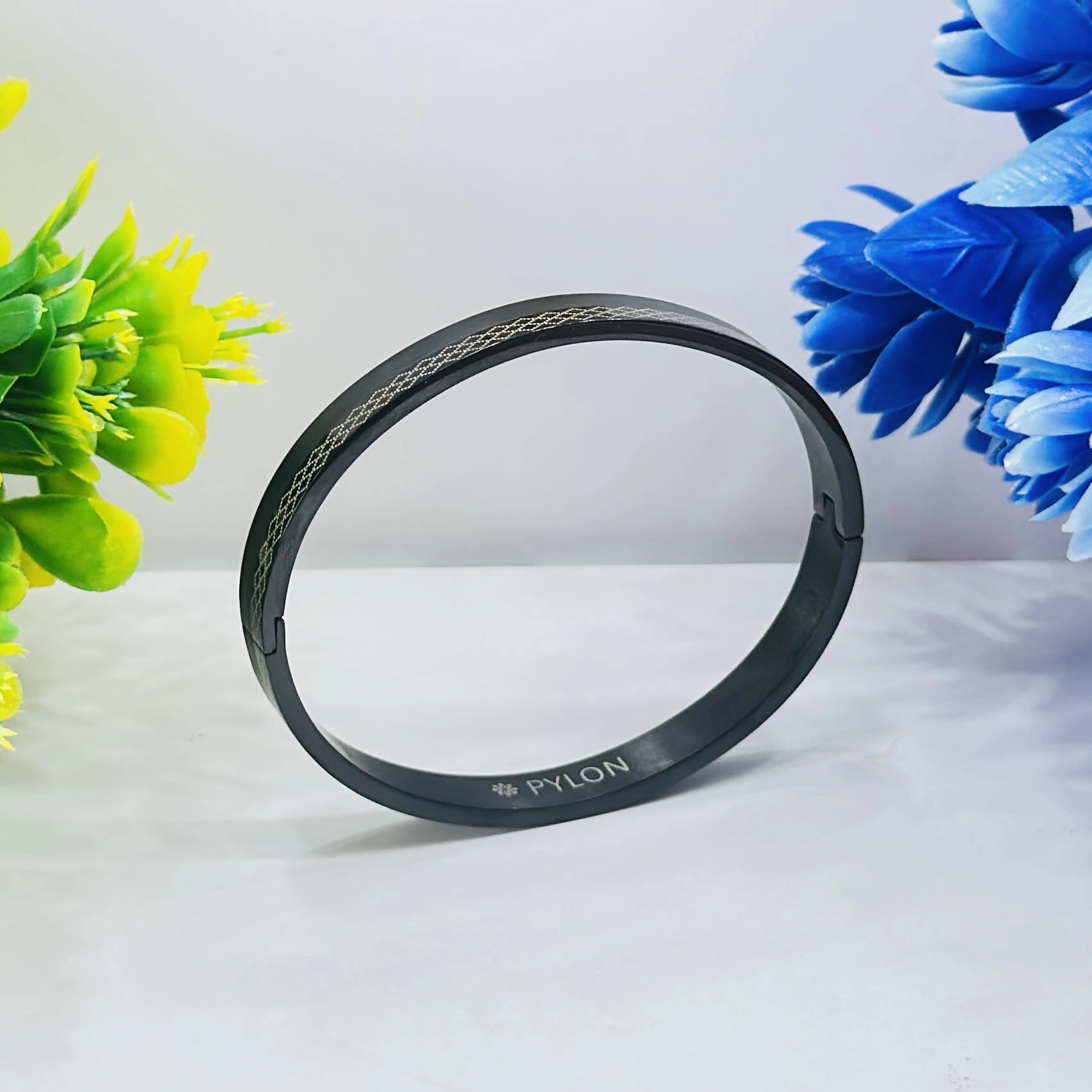 Black Stainless Steel Kada Bracelet