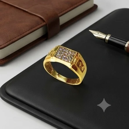 Gold plated men's ring