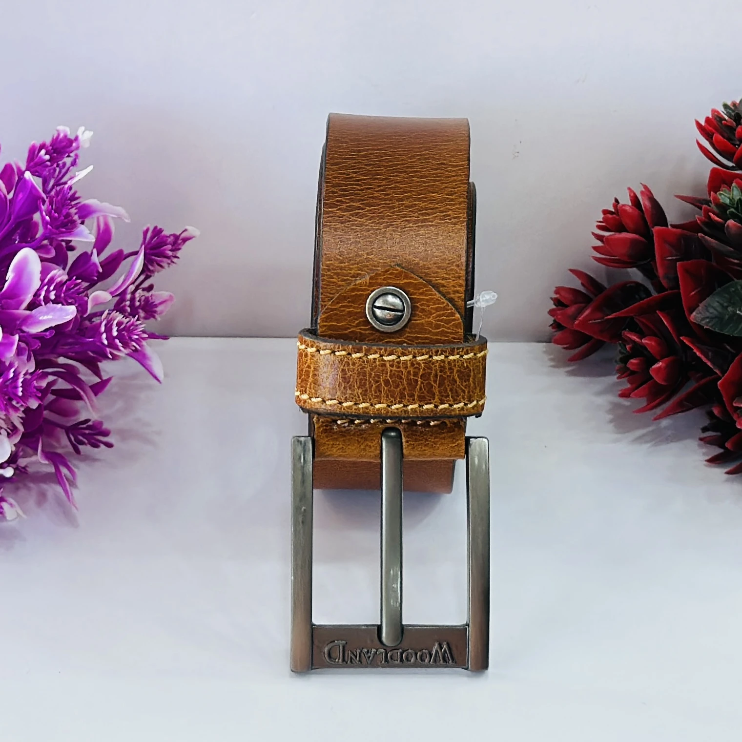 Leather World Mens Genuine Leather Belt