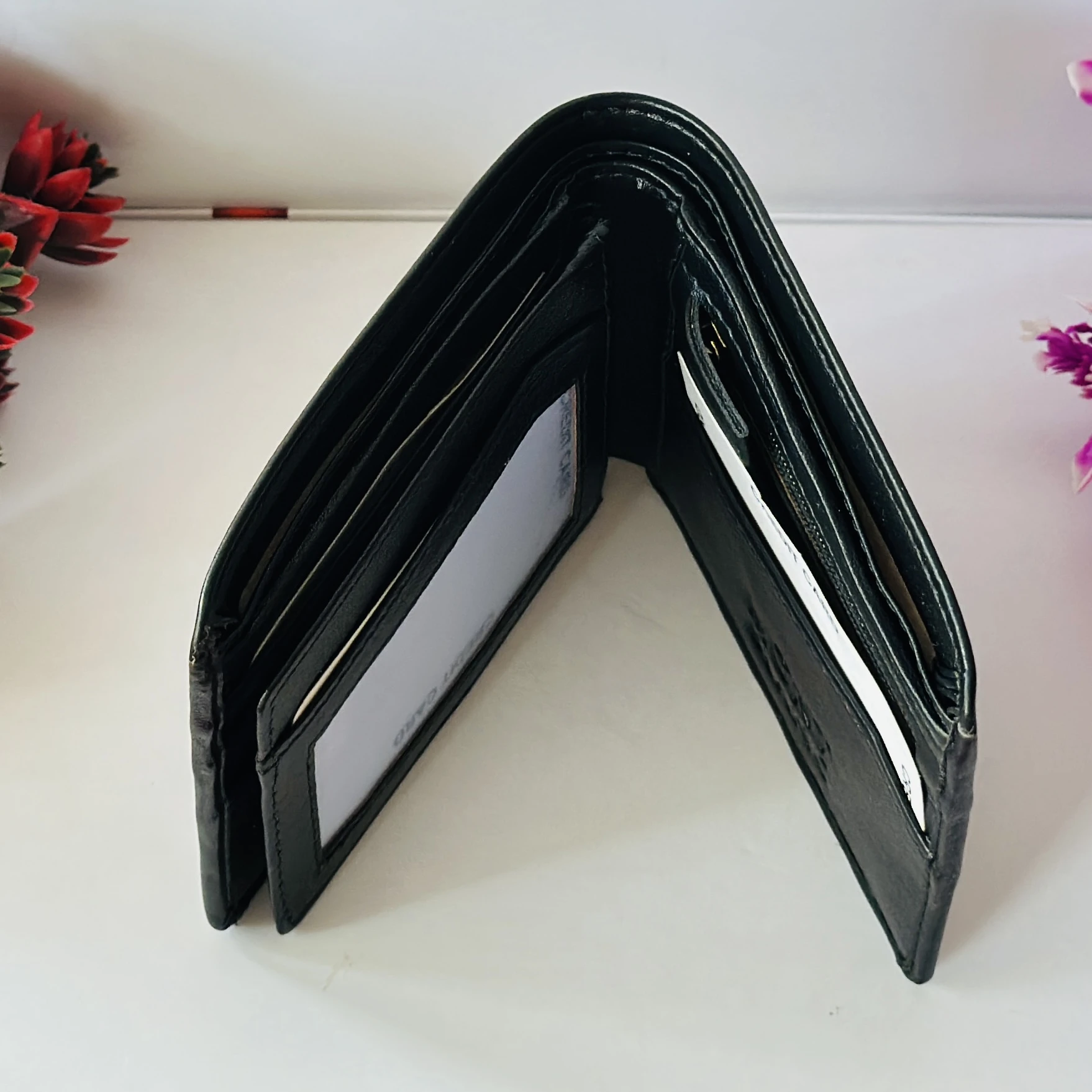 Montblanc Meisterstück black leather wallet.