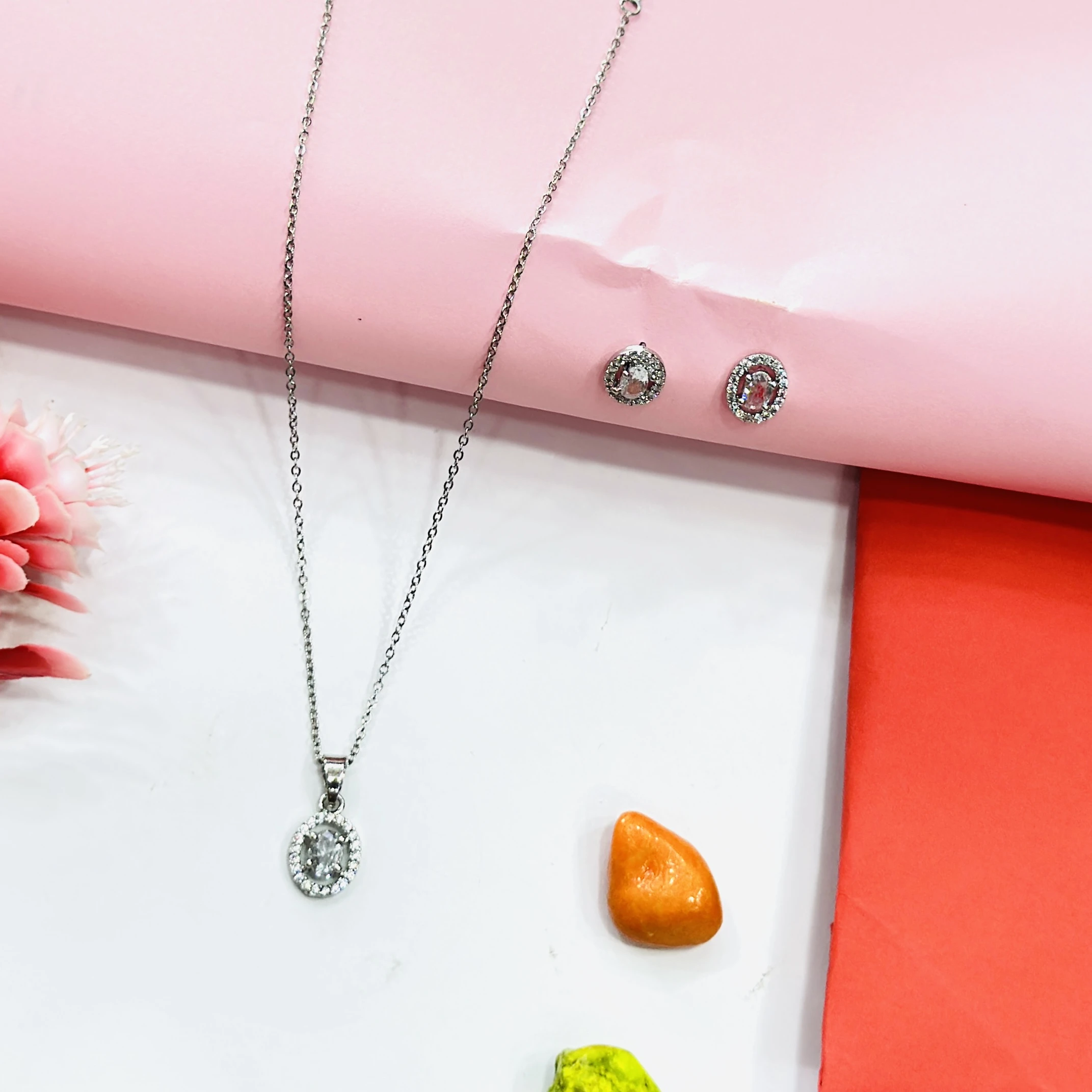 silver-plated jewelry set