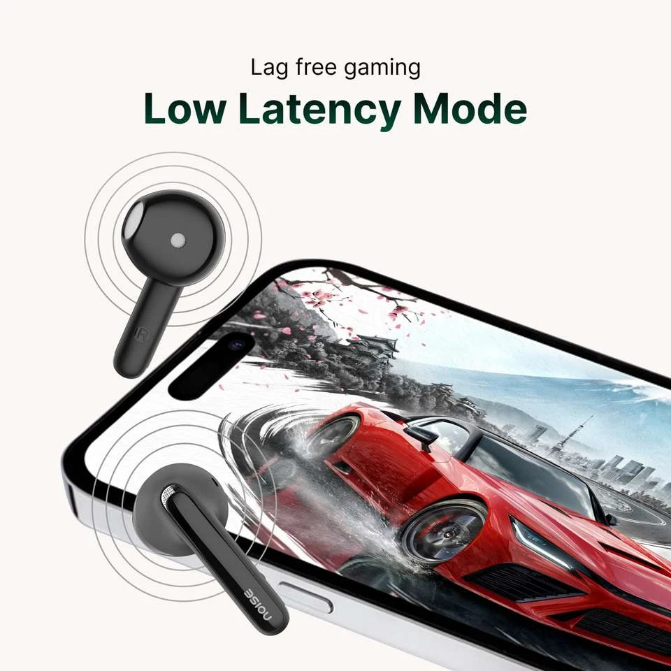 Noise Buds VS104 Max wireless earbuds featuring a black charging case.