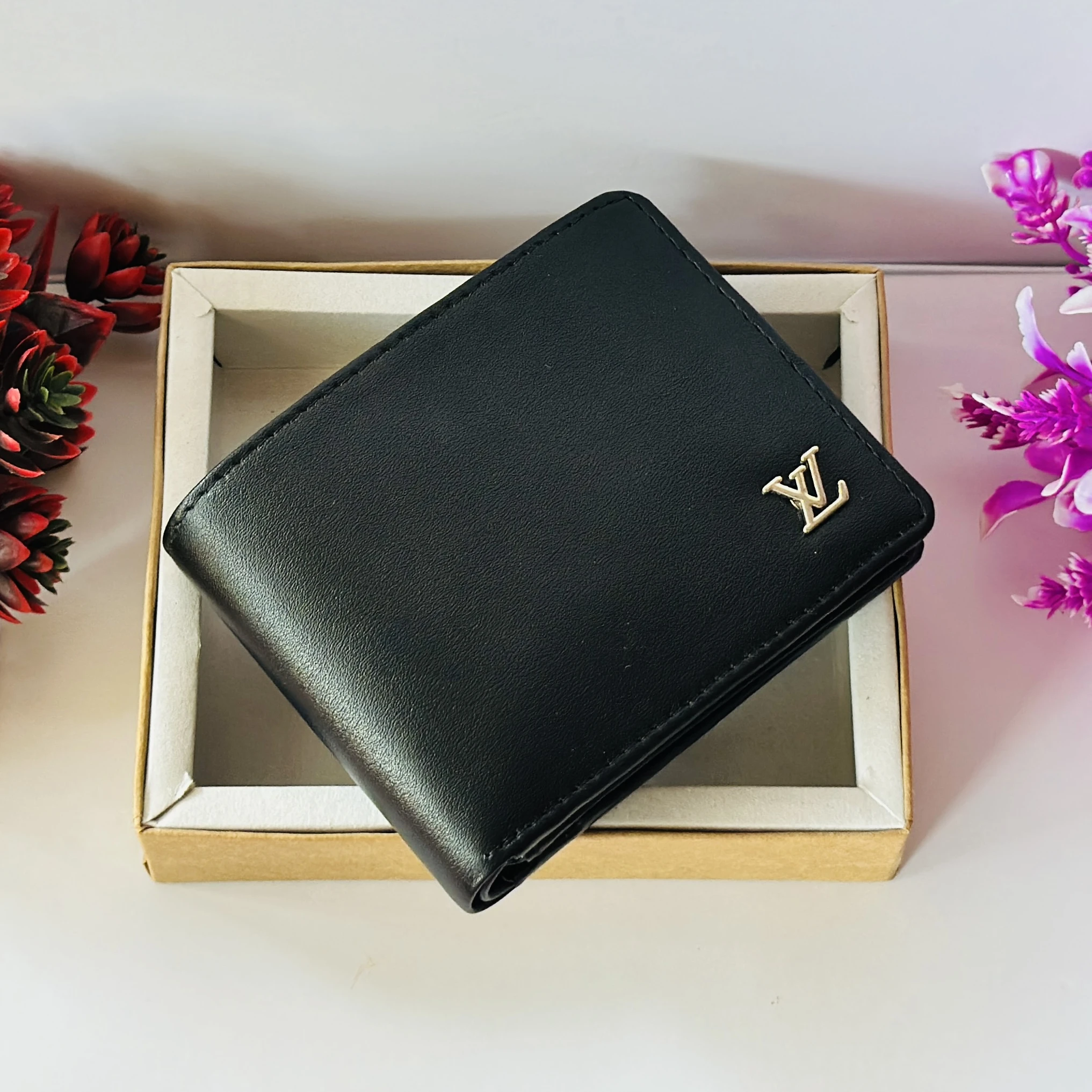 Black Louis Vuitton bifold wallet
