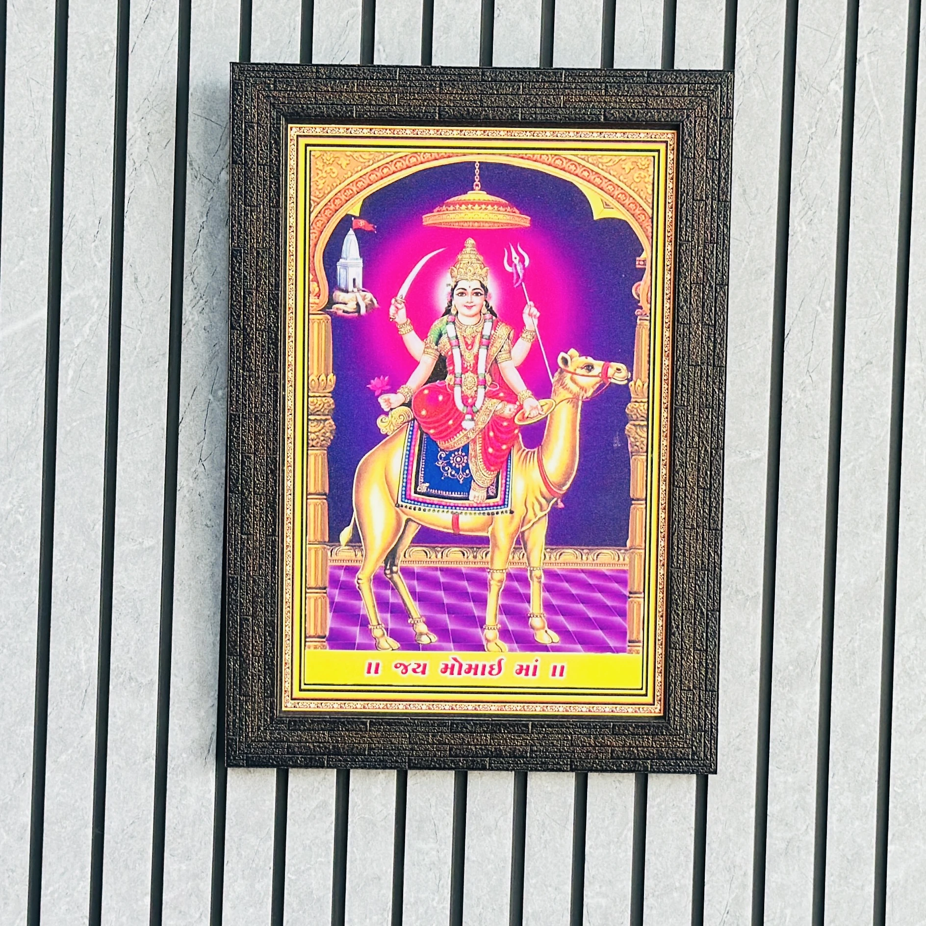 Goddess Momai Maa riding a camel