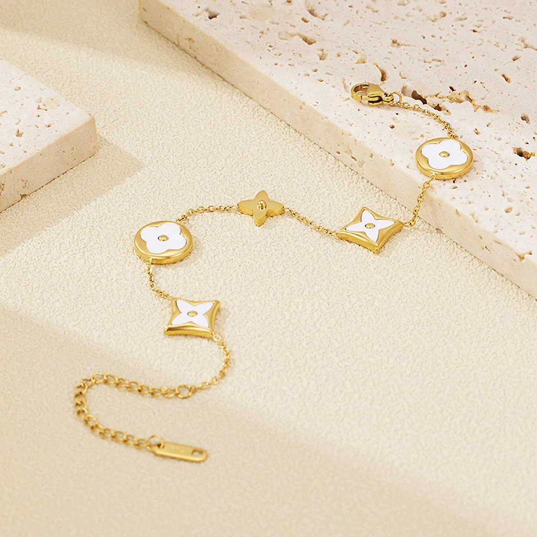 Gold plated charm bracelet