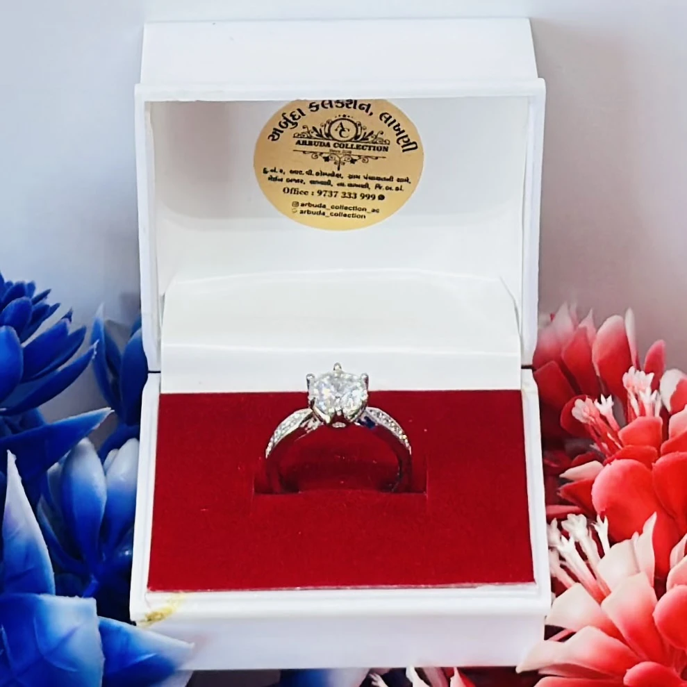 silver engagement ring