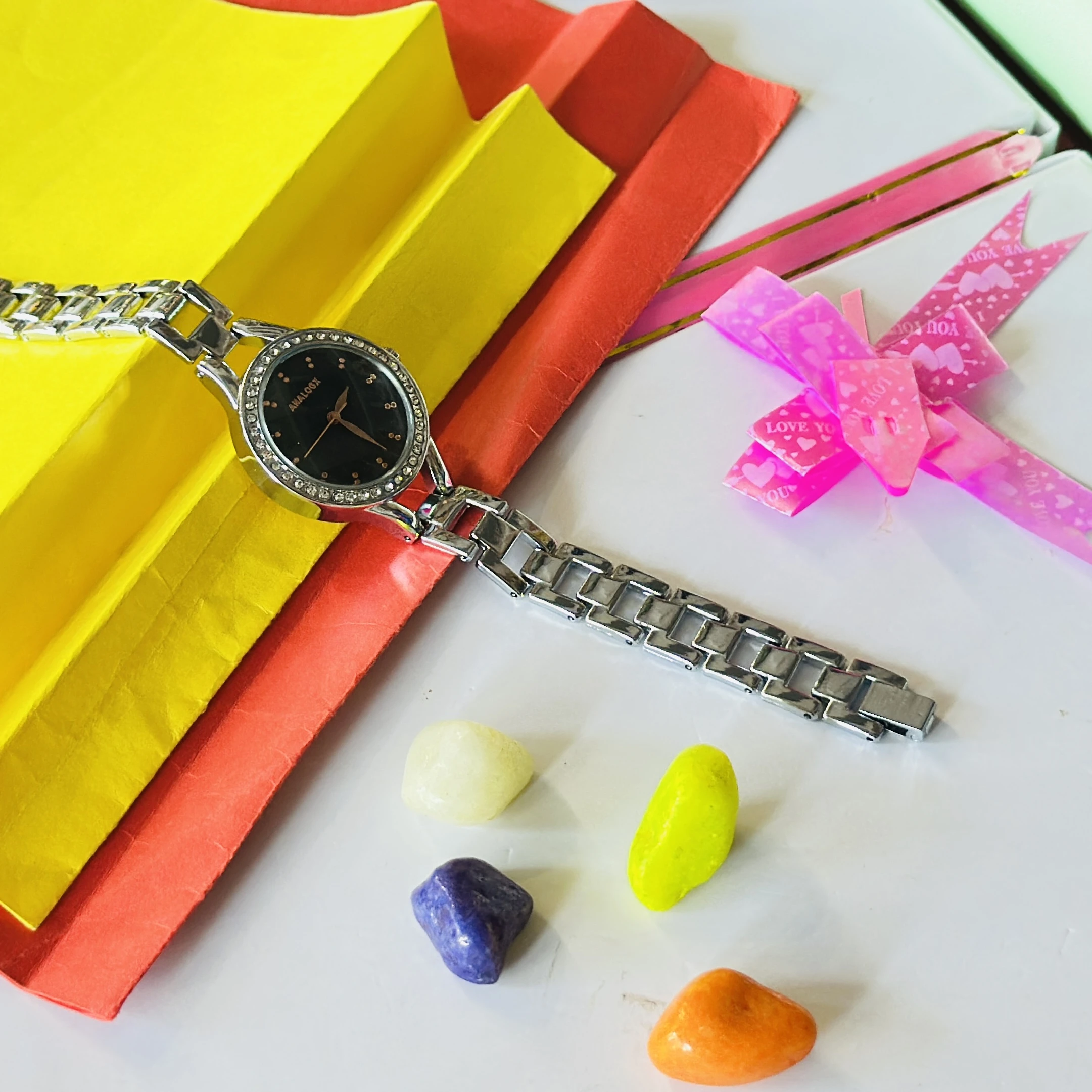 Analogx brand stainless steel wristwatch