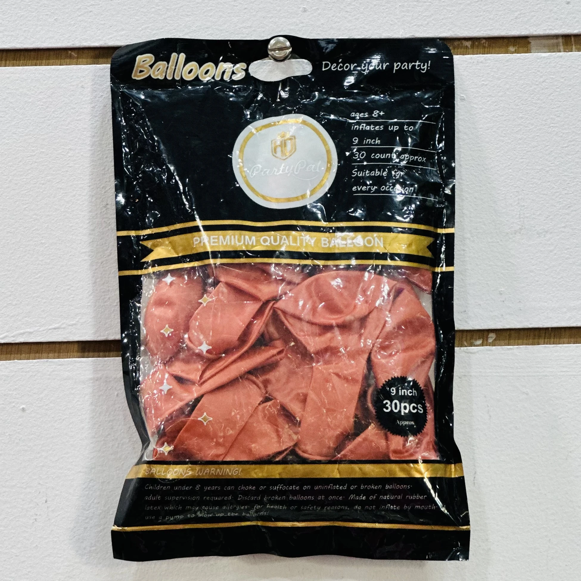 Package of HD PartyPal Professional Metallic Balloons.